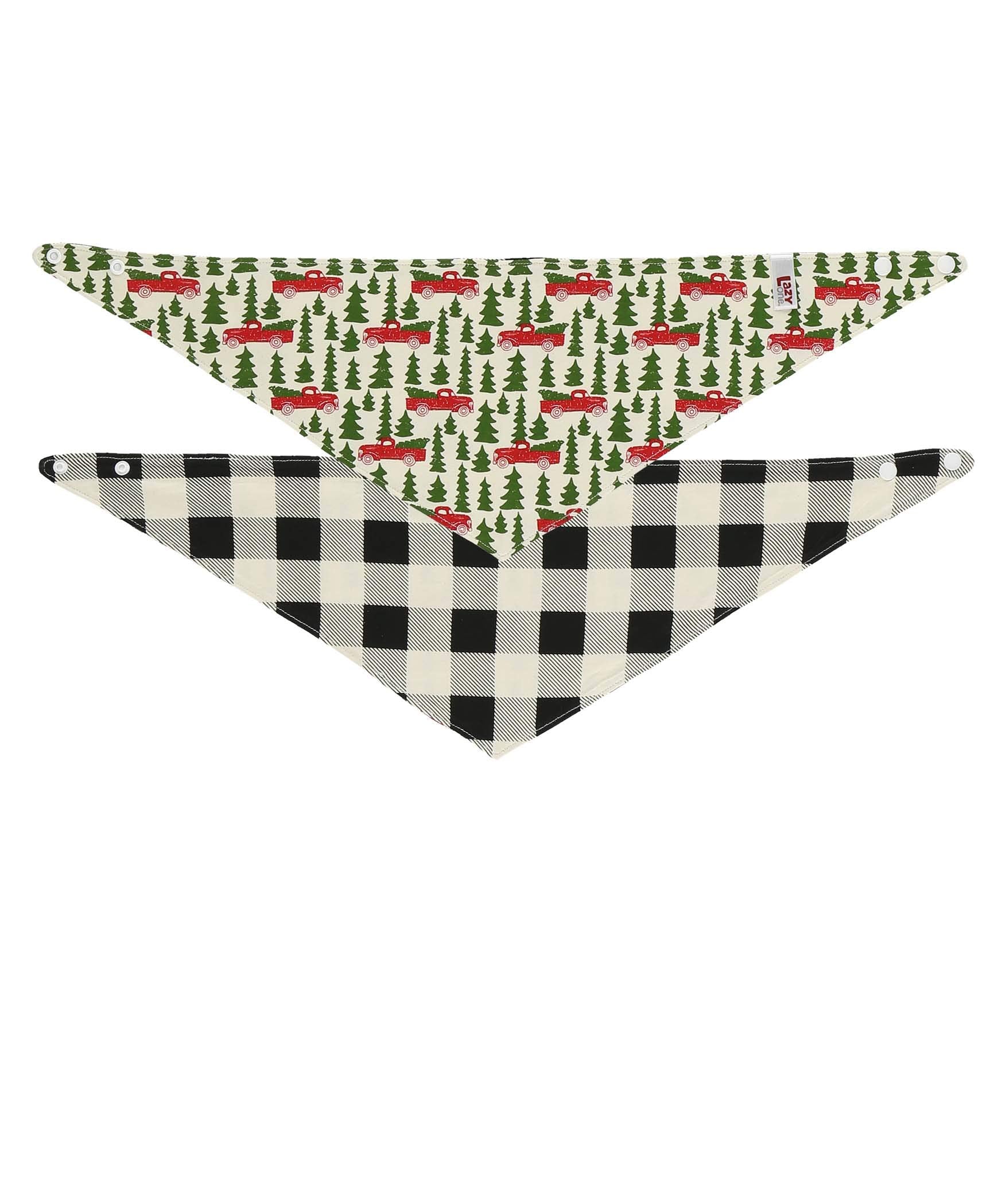 Lazy One Reversible Dog Bandana, Cute Accessories For Pets, Truck,Tree (X-Small/Small, Tailgate)