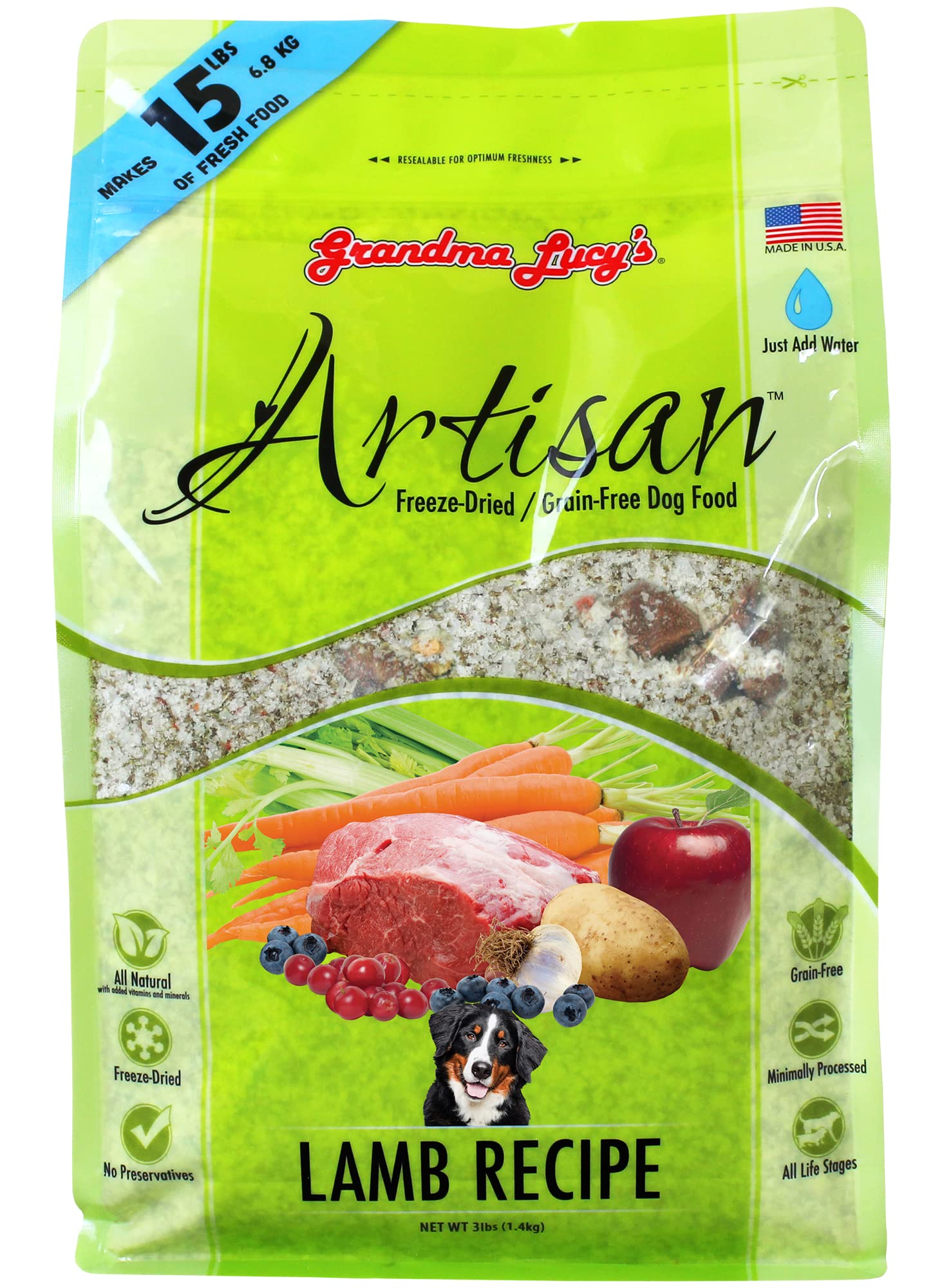 Grandma Lucys - Artisan Lamb Dog Food - 3Lb