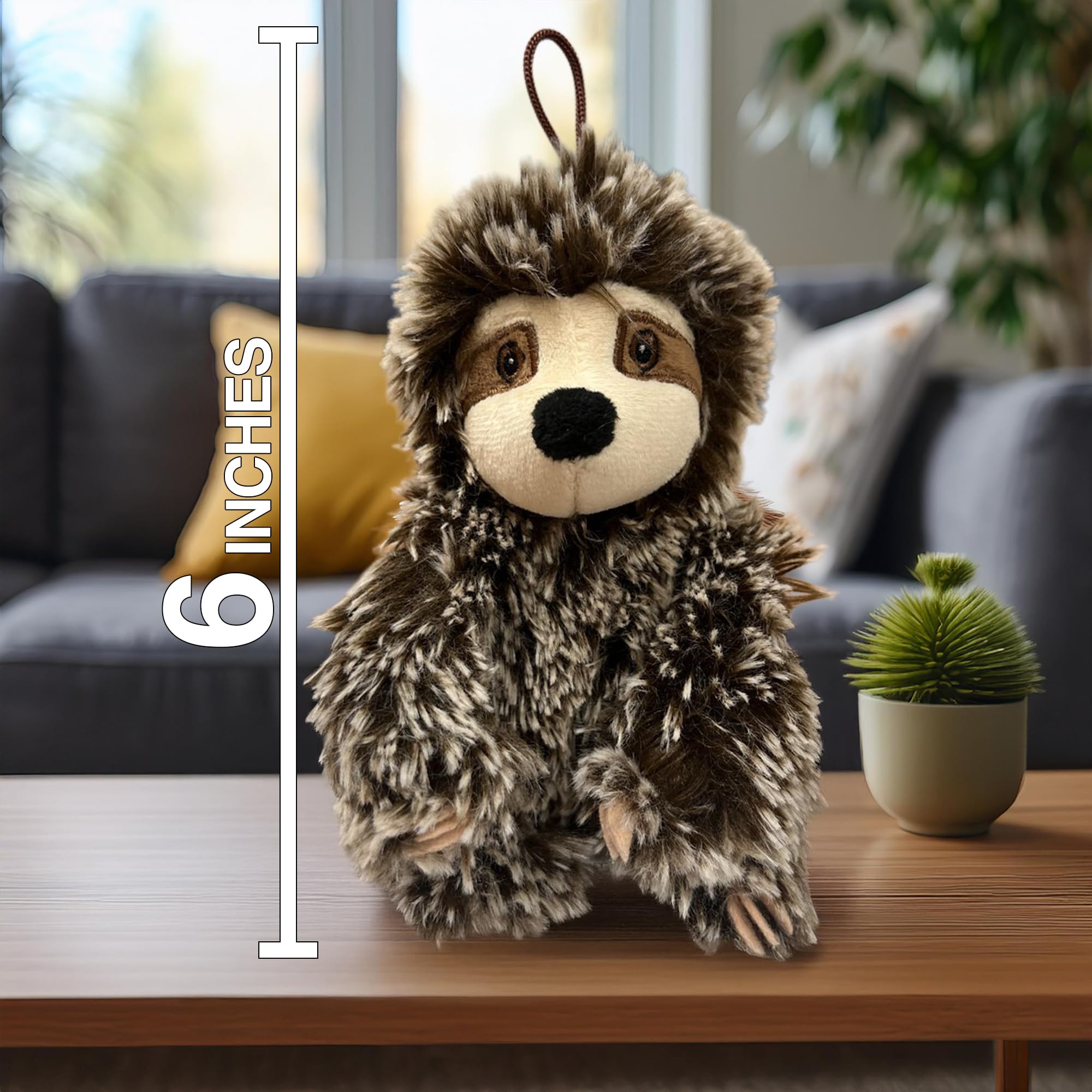 Sloth Dog Toy with Squeaker | Medium Toy Small Dogs | Plush Dog Toy | Multicolor | 6'' | Officially Licensed