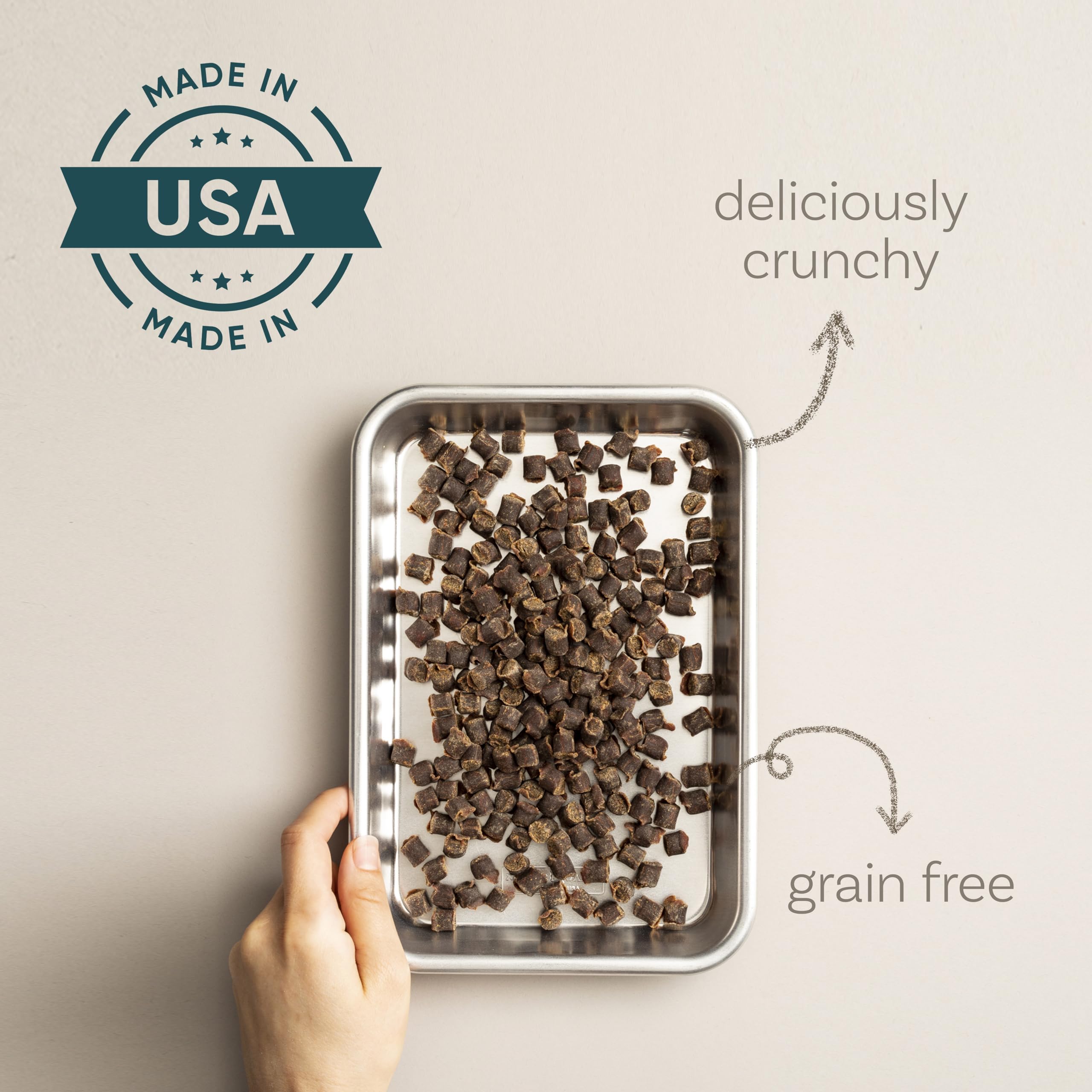 Polkadog Lucky Duck Crunchy Training Bits - All Natural, Grain Free Healthy Training Treats for Dogs. Handcrafted & Made in USA.