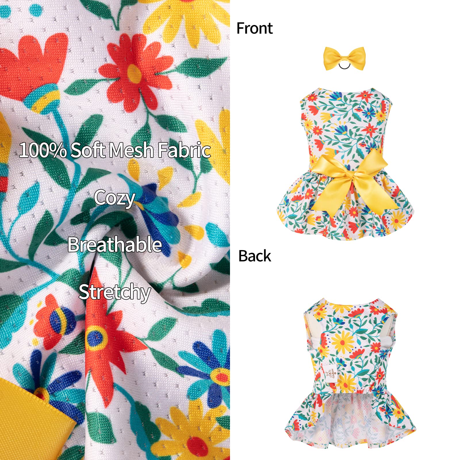 Cutebone Dog Mesh Dress Puppy Sundress Pet Outfit Summer Fashion For Small Dogs Girl Cat Clothes Bf20Xxs