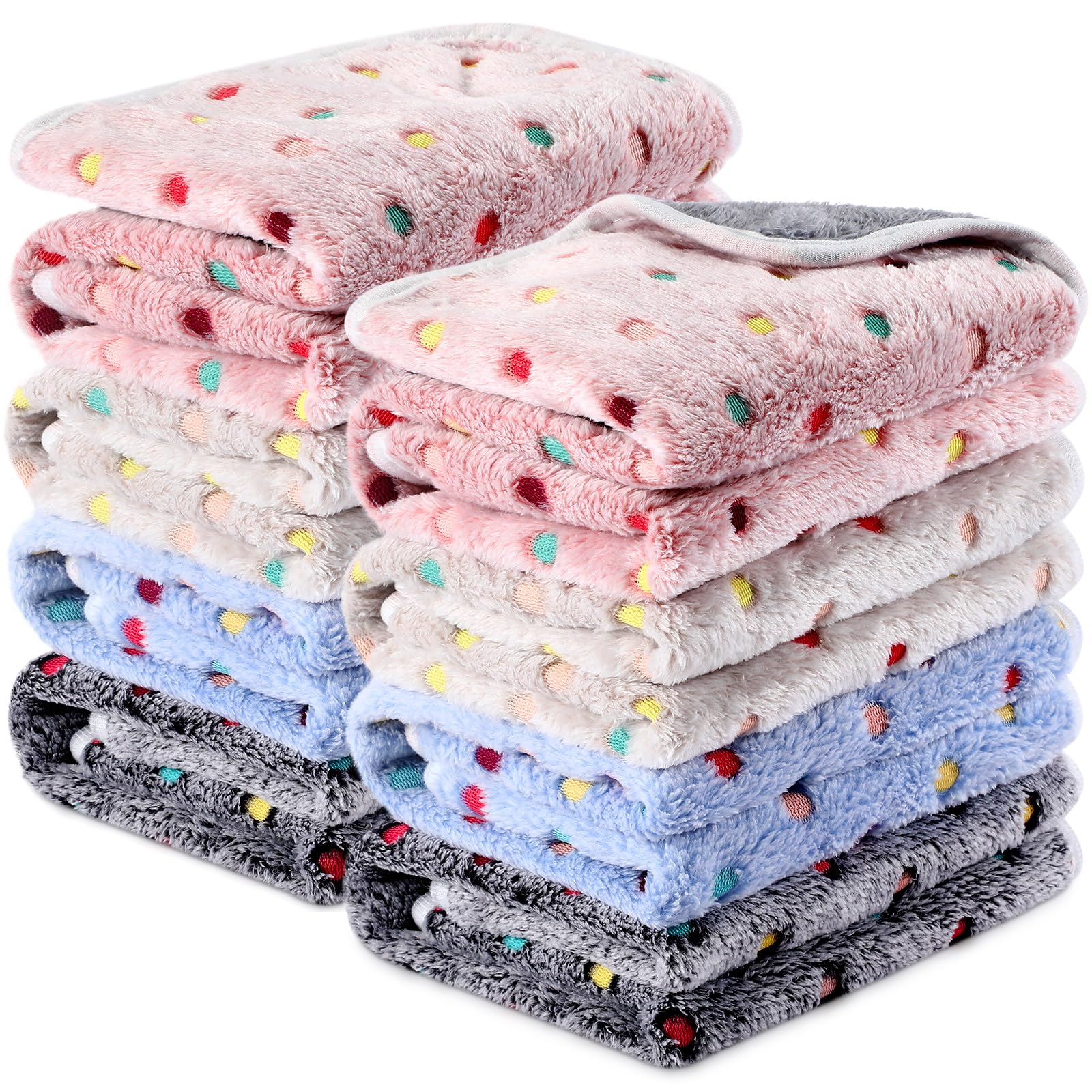 Tudomro 8 Pcs Guinea Pig Bedding Cage Liners Bulk Blankets Small Animal Flannel Throw Bedding Waterproof Absorbent Reusable Pet 
