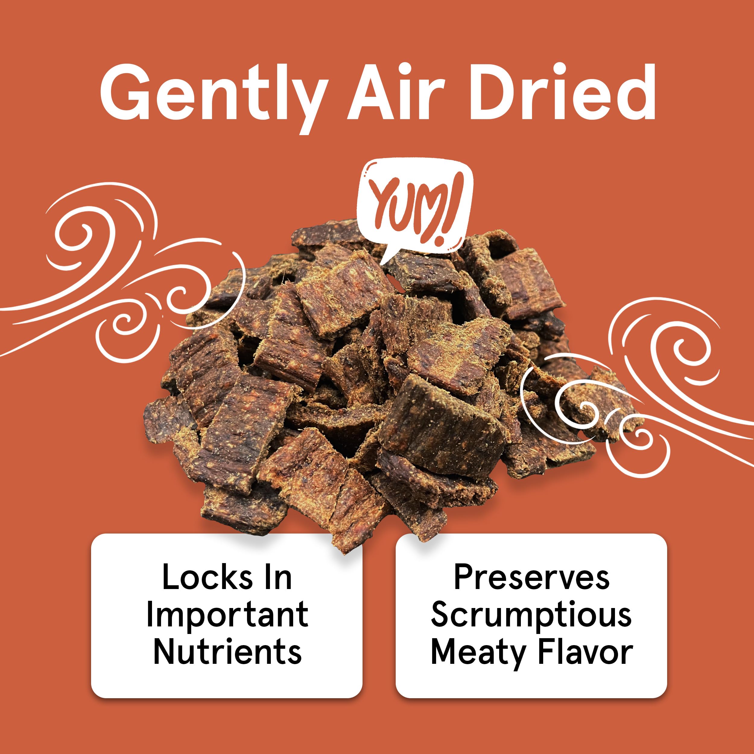 Real Meat Dog Treats - 12oz Bag of Bite-Sized Air-Dried Venison Jerky for Dogs - Grain-Free Jerky Dog Treats Made up of 95% Huma