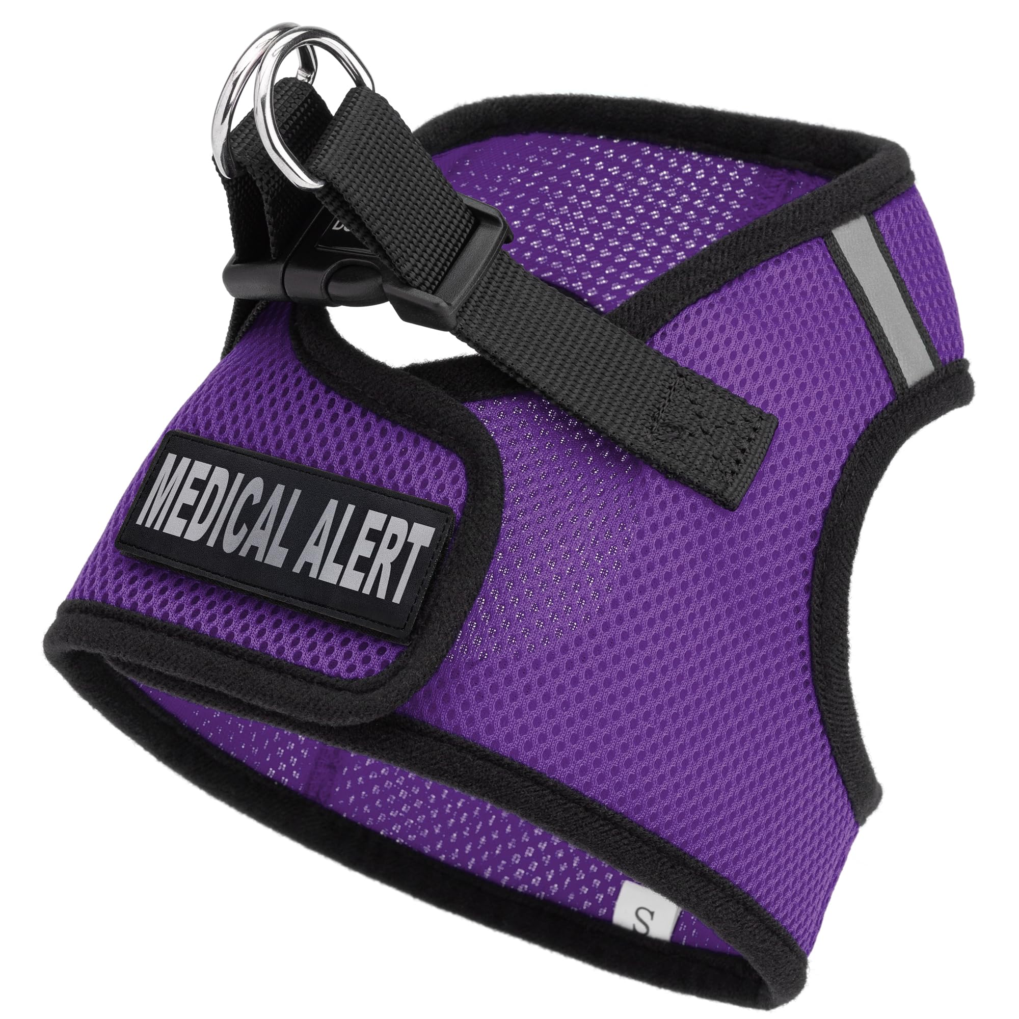 Dogline Boston Step In Mesh Dog Harness With Medical Alert Patch No Choke Pet Vest Soft Gentle Padded Chest Halter For Puppies S