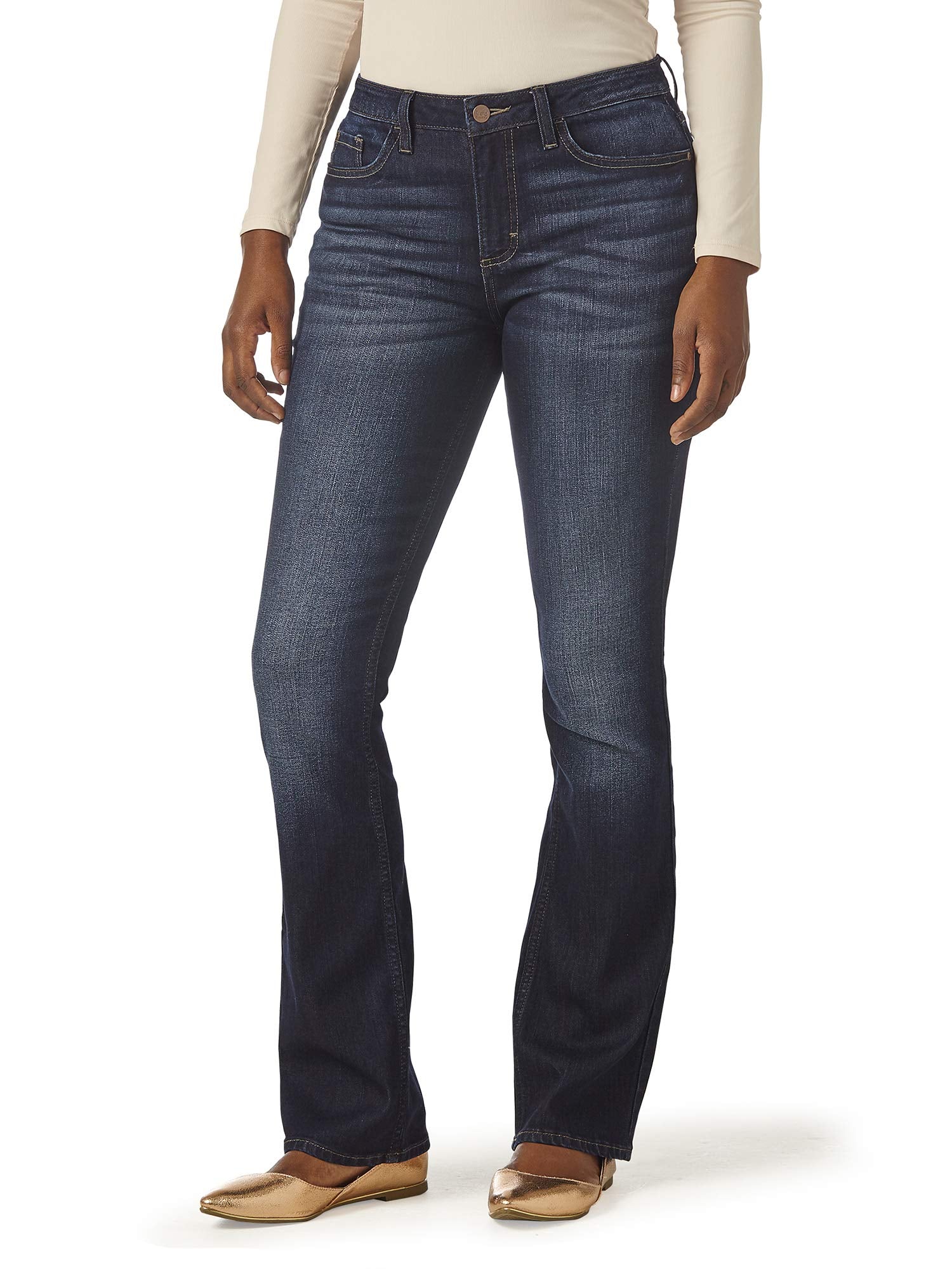 Riders By Lee Indigo Womens Midrise Bootcut Jean, Black, 14 Reg