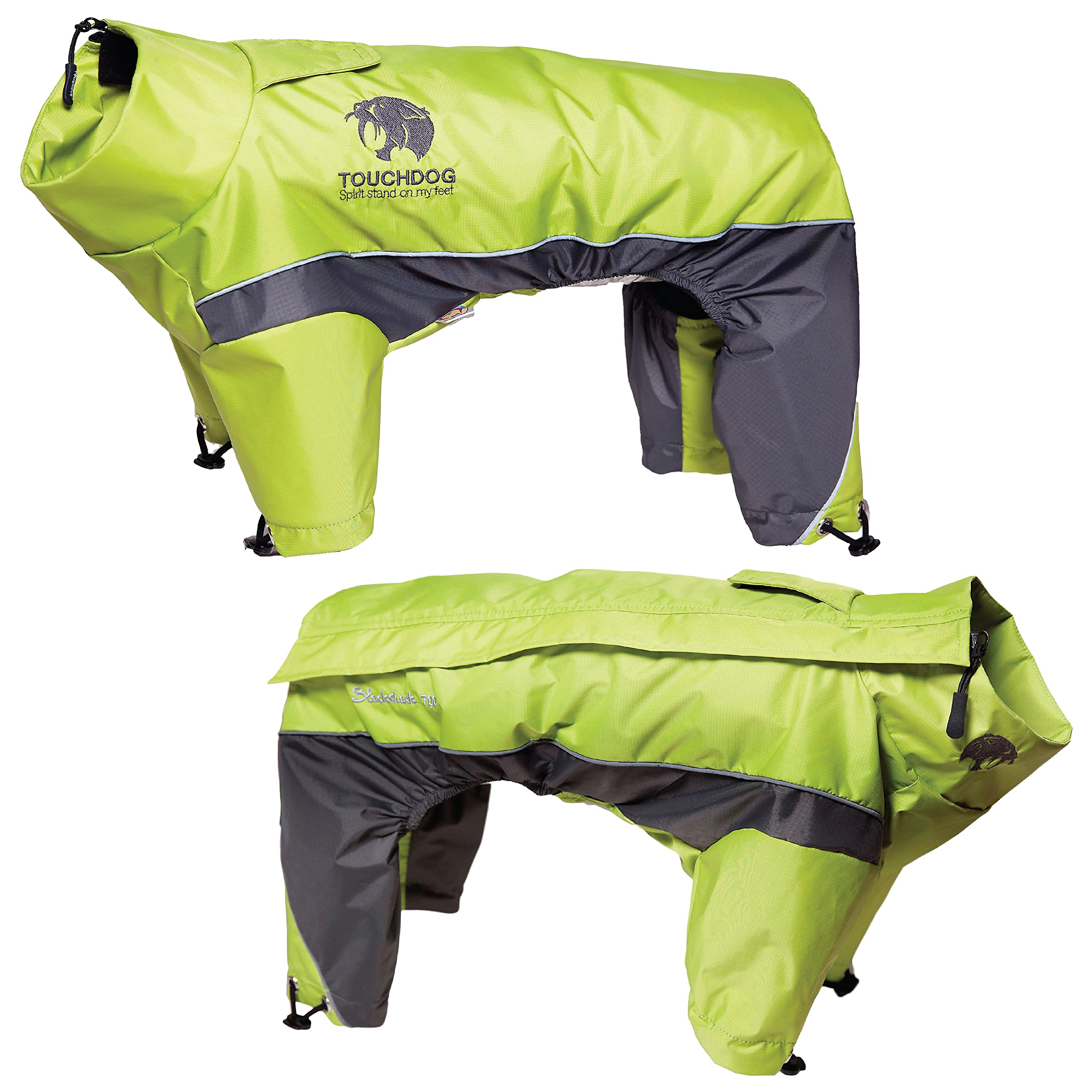 TOUCHDOG Quantum-Ice Full Body Bodied Adjustable and 3M Reflective Pet Dog Coat Jacket w/ Blackshark Technology, Small, Light
