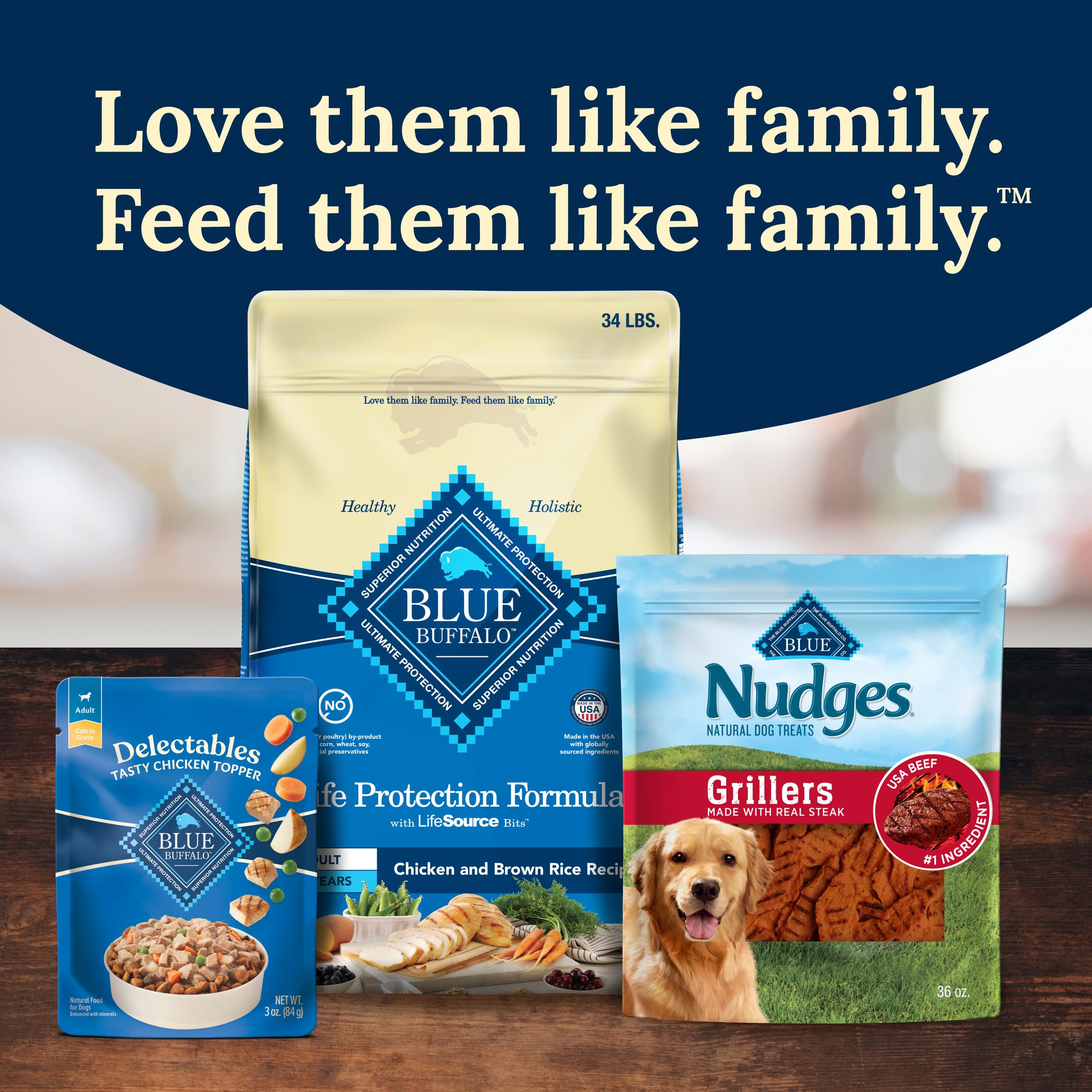 Blue Buffalo Delectables Natural Wet Dog Food Toppers, Tasty Chicken Cuts in Gravy, 3-oz. (24 Pouches)