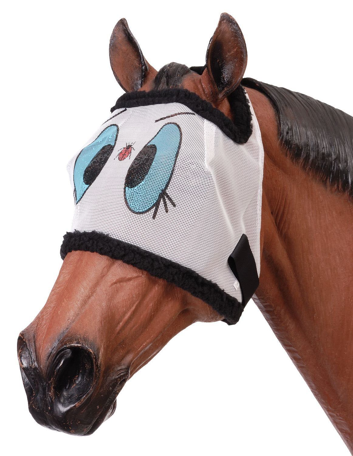 Tough 1 Miniature Novelty Ladybug Mesh Fly Mask, Large, Lady Bug