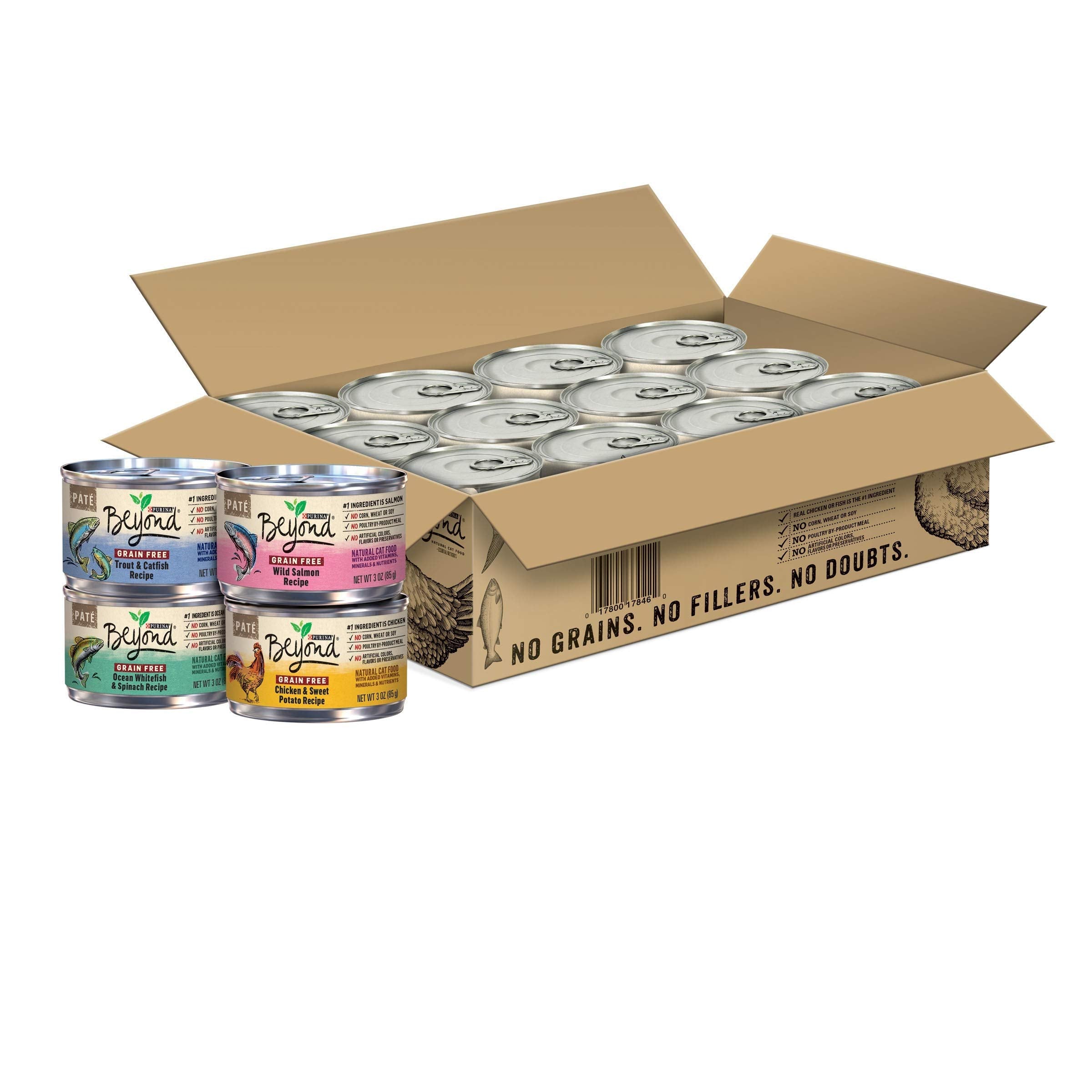 Purina Beyond Grain Free Wet Cat Food Pate Variety Pack 24ct - (Pack of 24) 3 oz. Cans