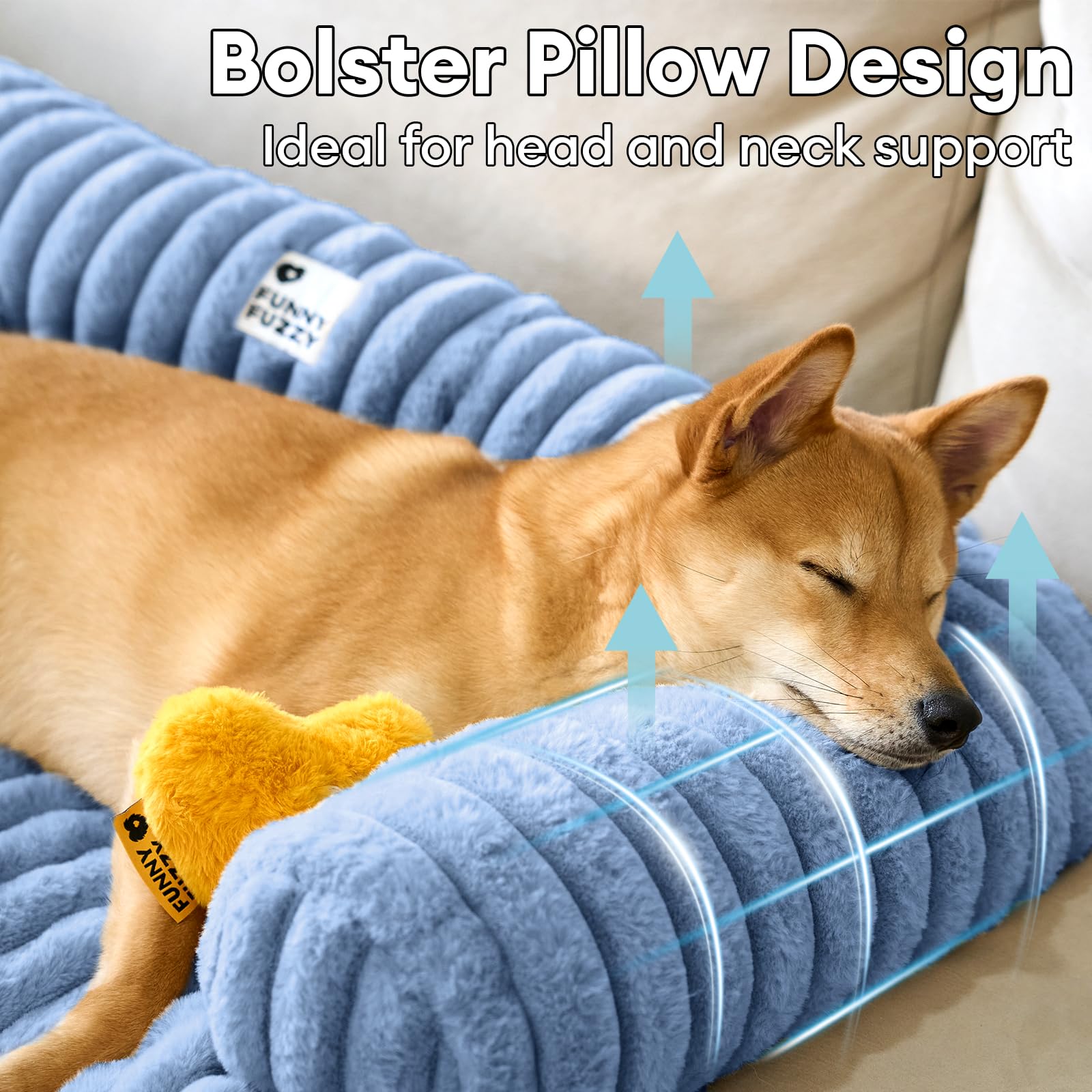 Funny Fuzzy Pet Couch Cover For Sofa, Calming Dog Bed For Couch, Fluffy Plush Dog Couch Mat For Furniture Protector For Medium D