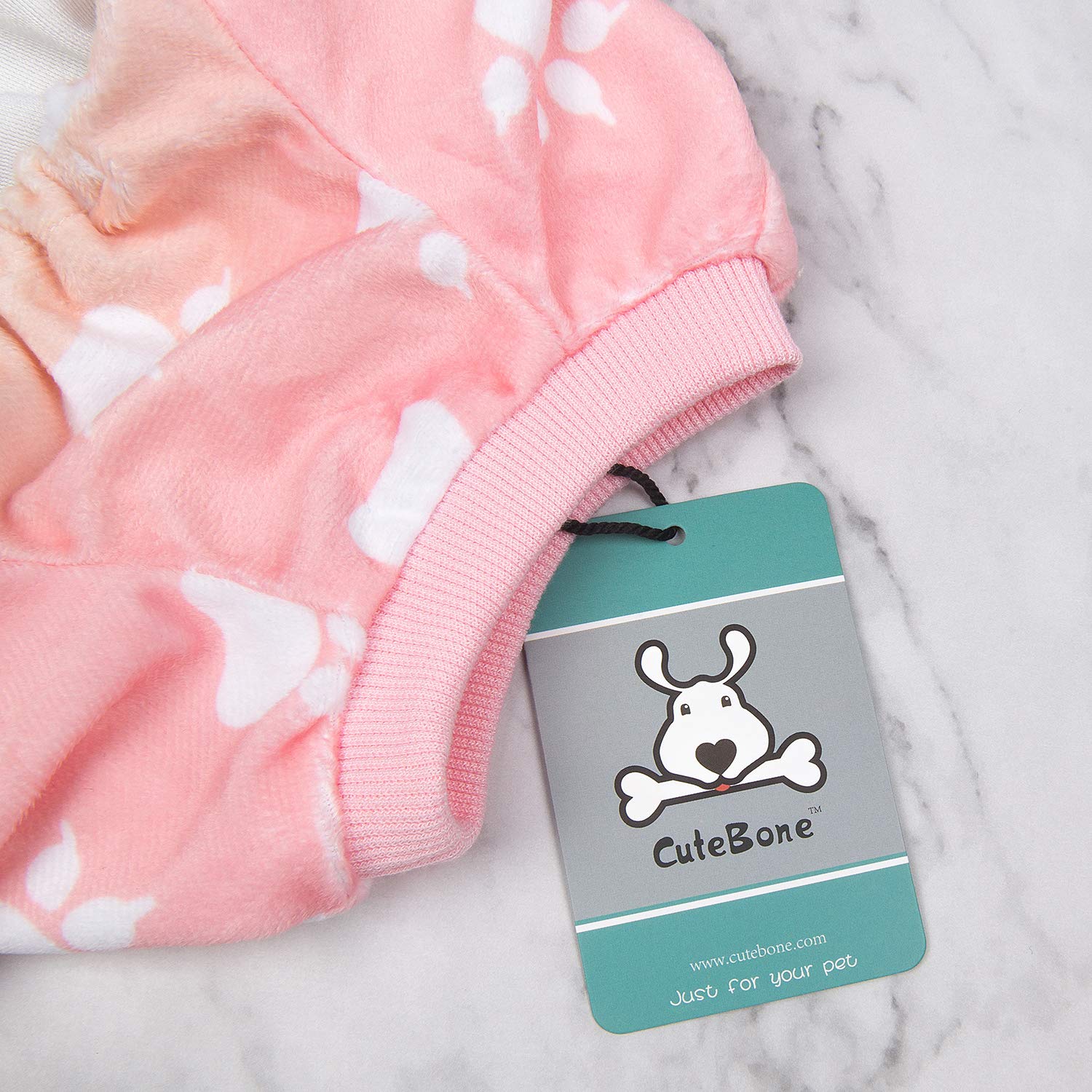 Cutebone Soft Dog Pajamas Gradient Footprint Doggy Shirts For Medium Puppies P09M