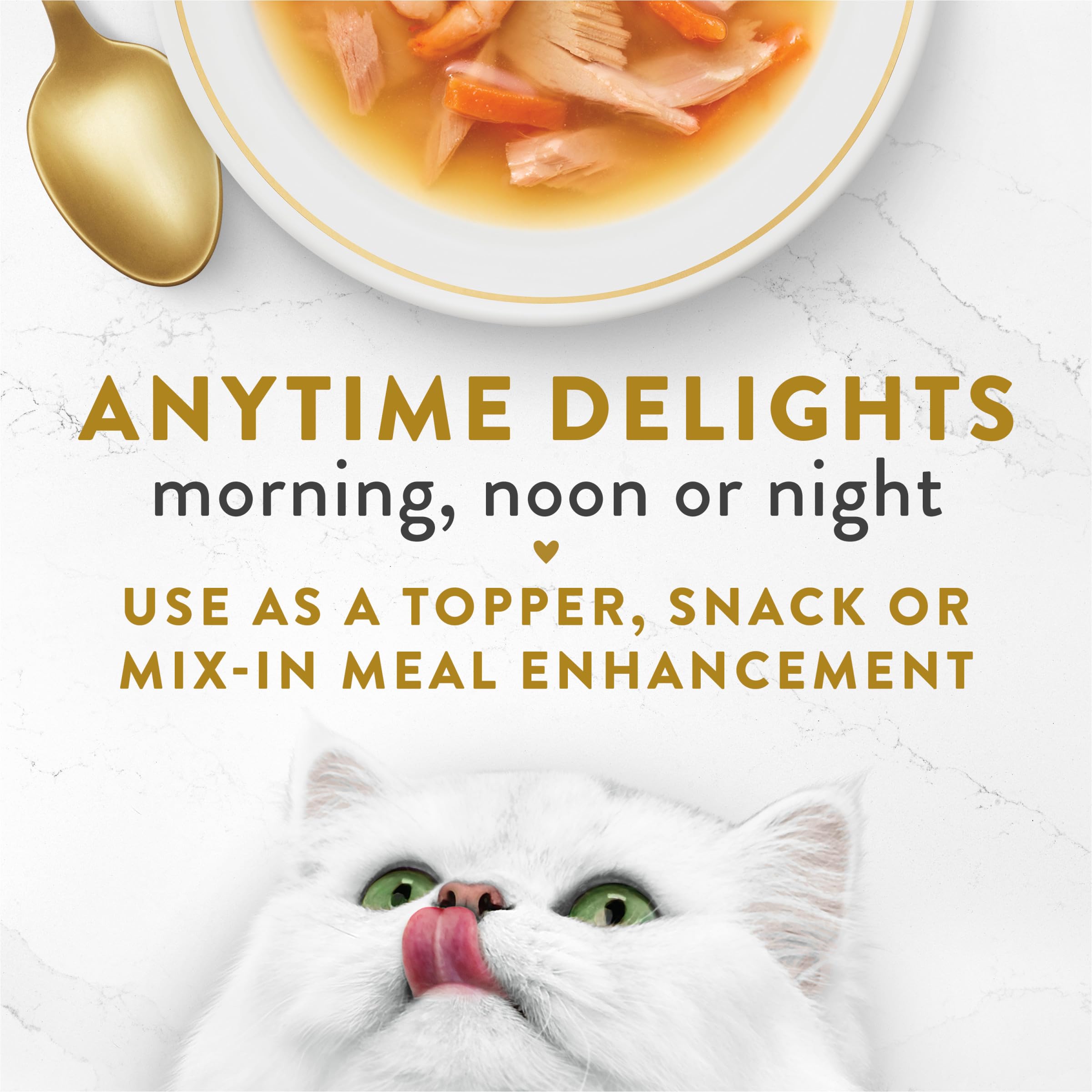 Purina Fancy Feast Broth Complement Chicken and Seafood Lickable Grain Free Wet Cat Food Variety Pack - (Pack of 20) 1.4 oz. Pou