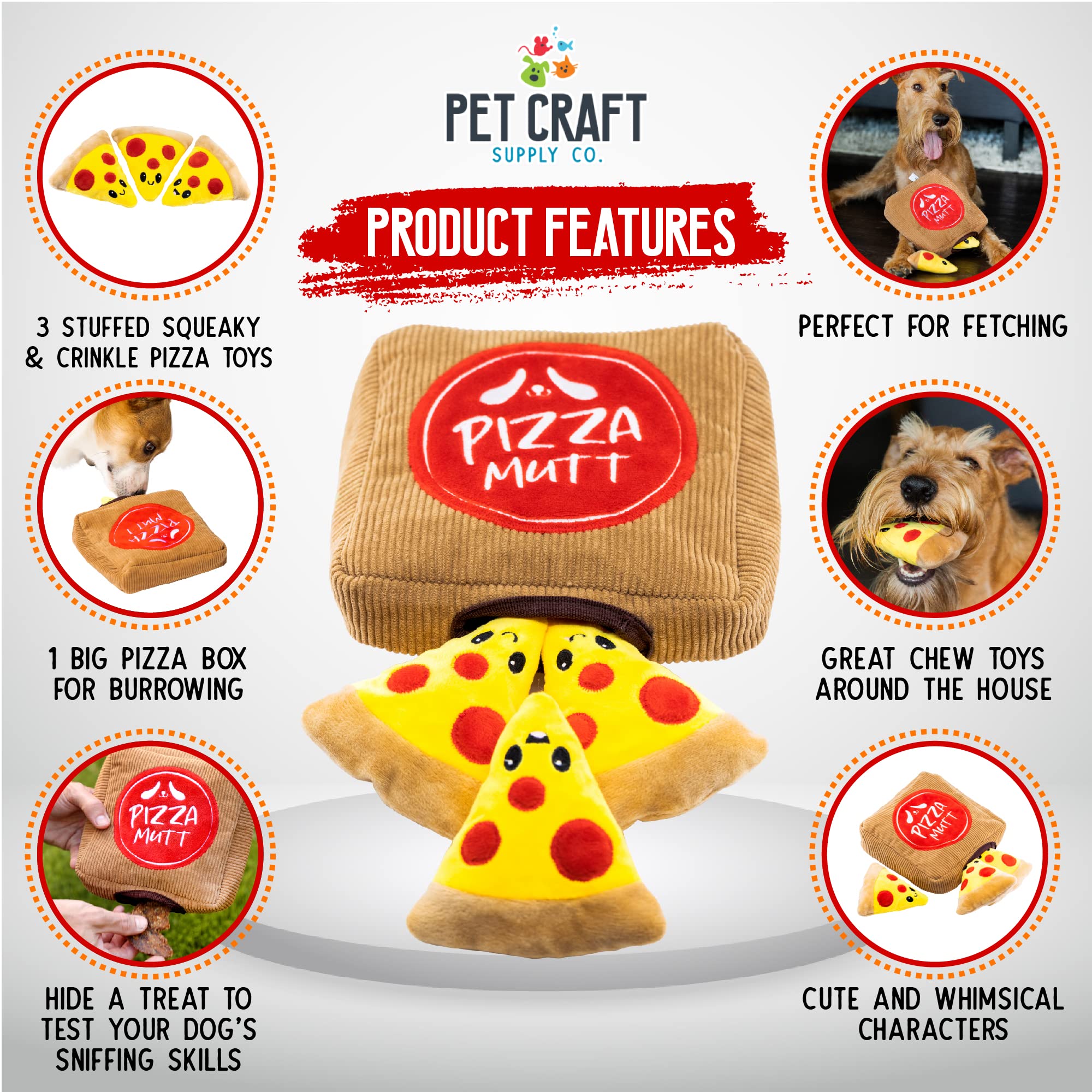 Pet Craft Supply Hide and Seek Plush Dog Toys Crinkle Squeaky Interactive Burrow Activity Puzzle Chew Fetch Treat Hiding Brain S
