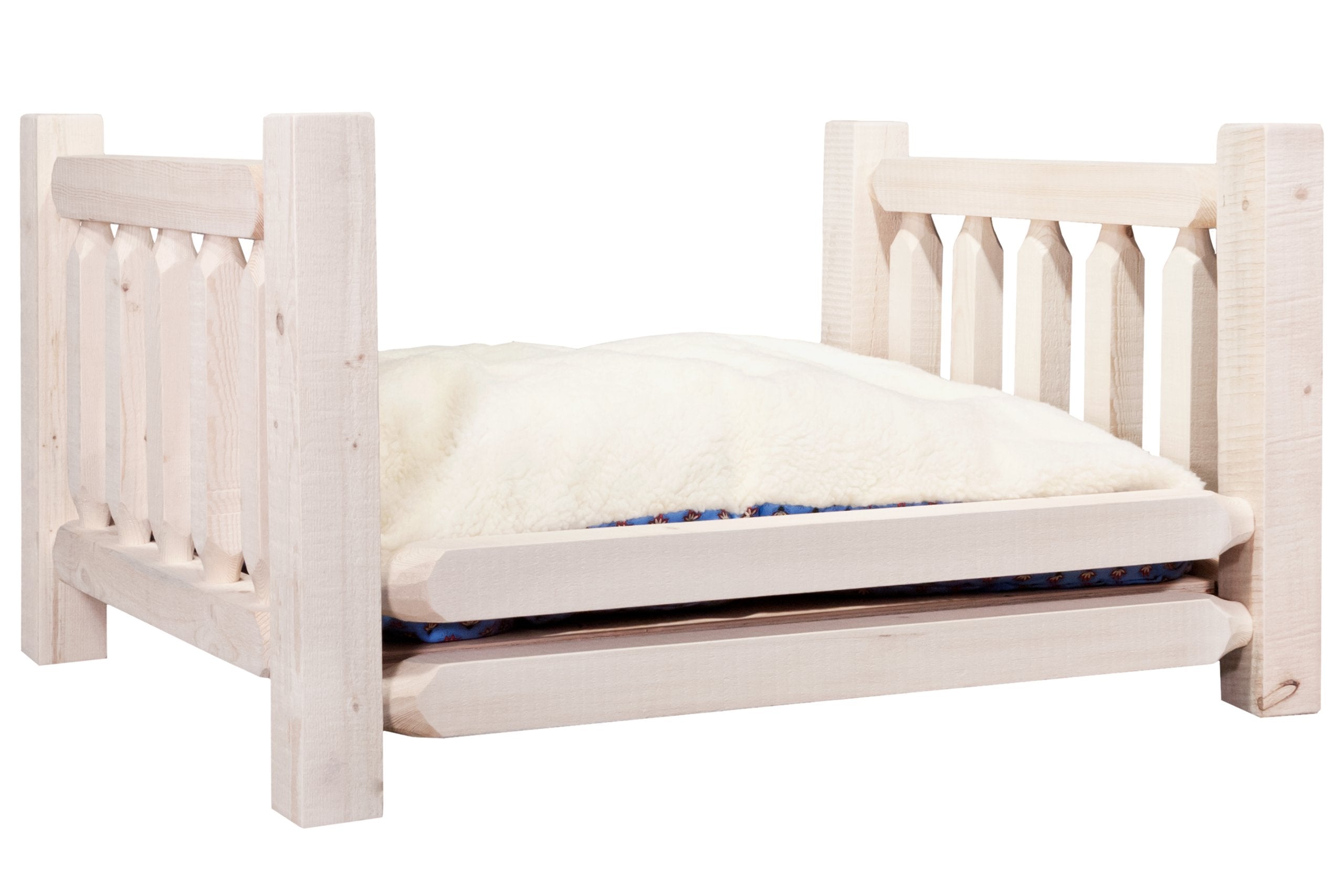 Montana Woodworks Homestead Collection Large Pet Bed with 30 by 40-Inch Mattress, Ready to Finish