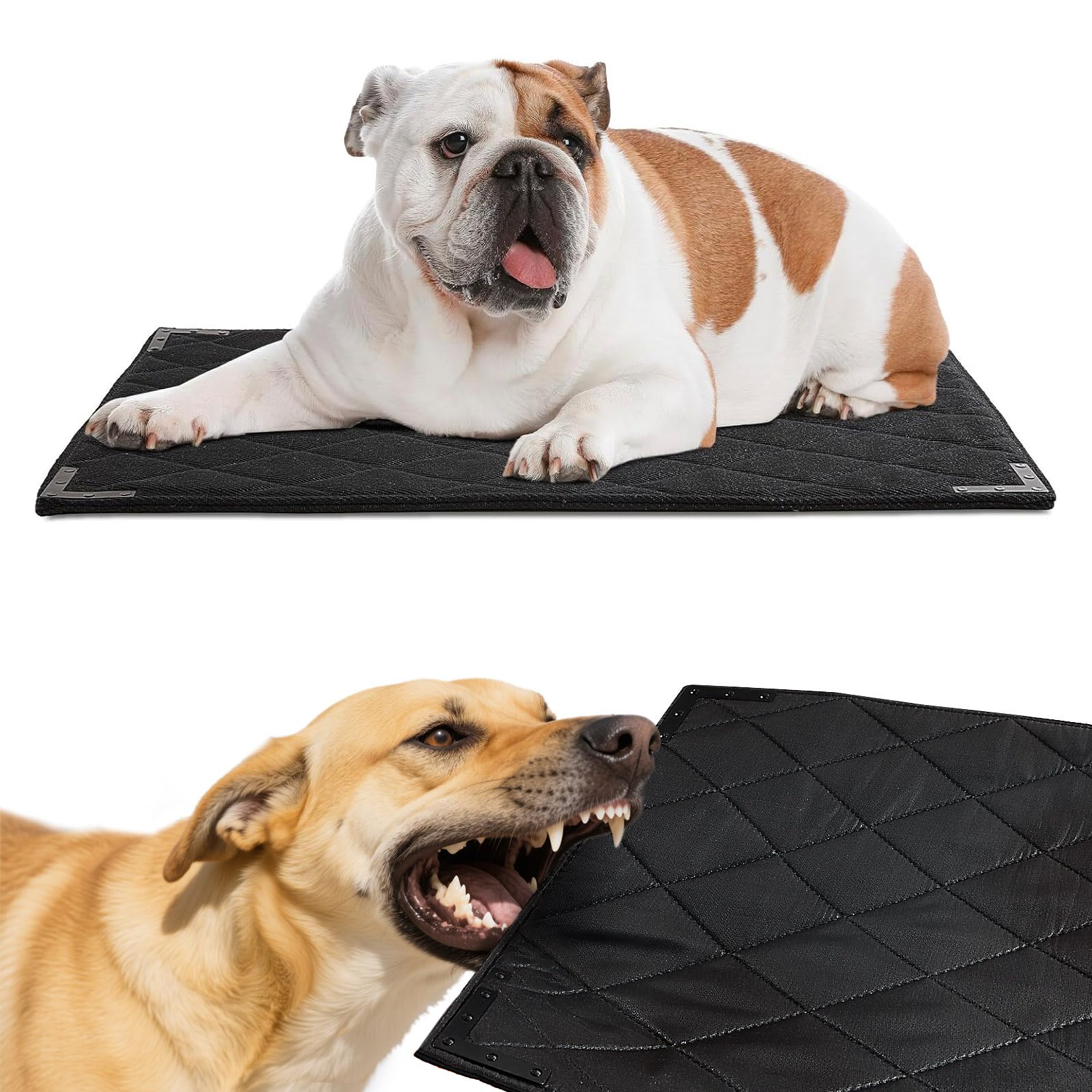 Balapet Durable Chew Proof Dog Bed With Metal Rivet Corner For Large Dogs, Stable Kennel Pad Mat For Teething Puppy, Durable Ind