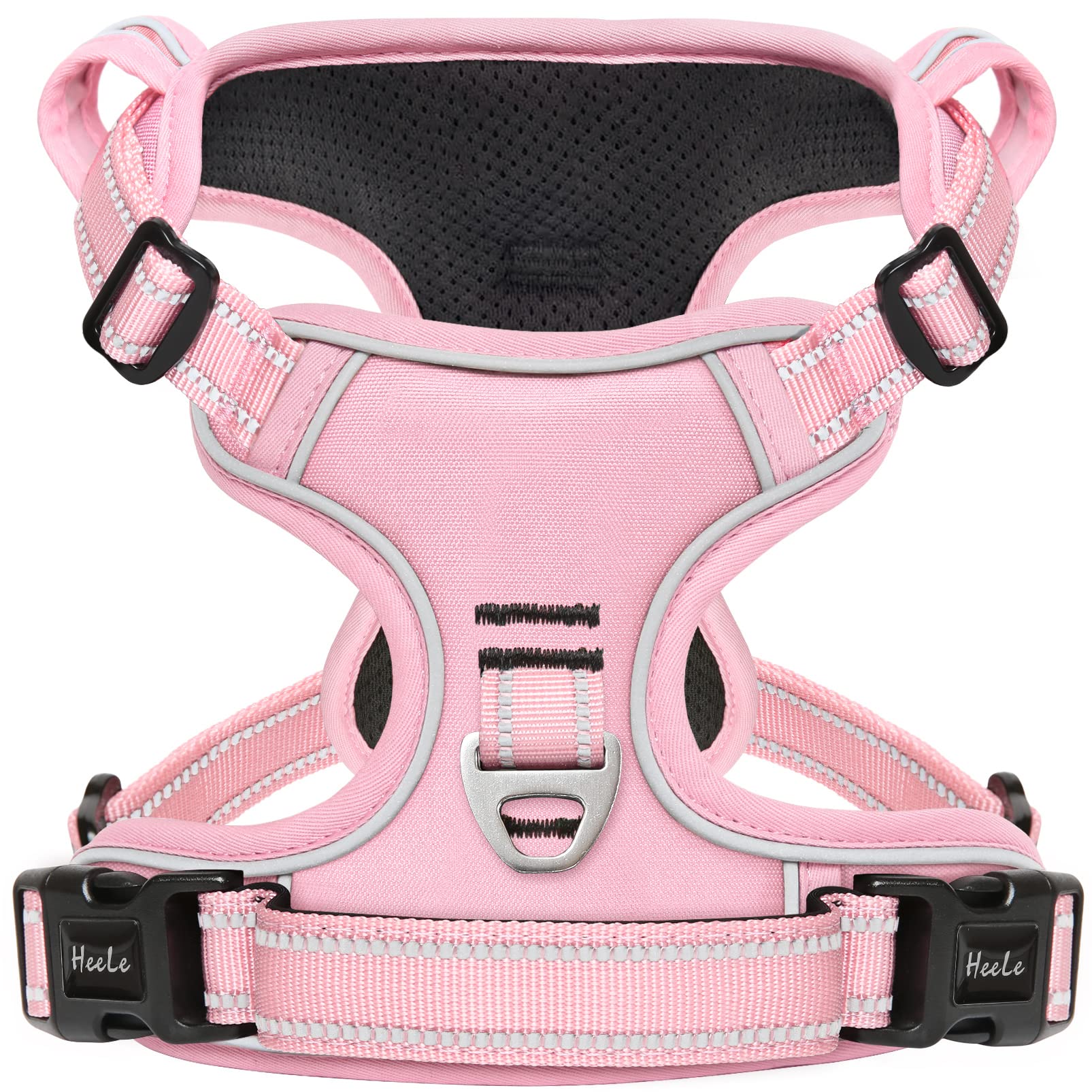 Heele Dog Harness, No Pull Adjustable Padded Reflective Harness For Small Medium Large Dogs With Handle For Walking Training, Pi