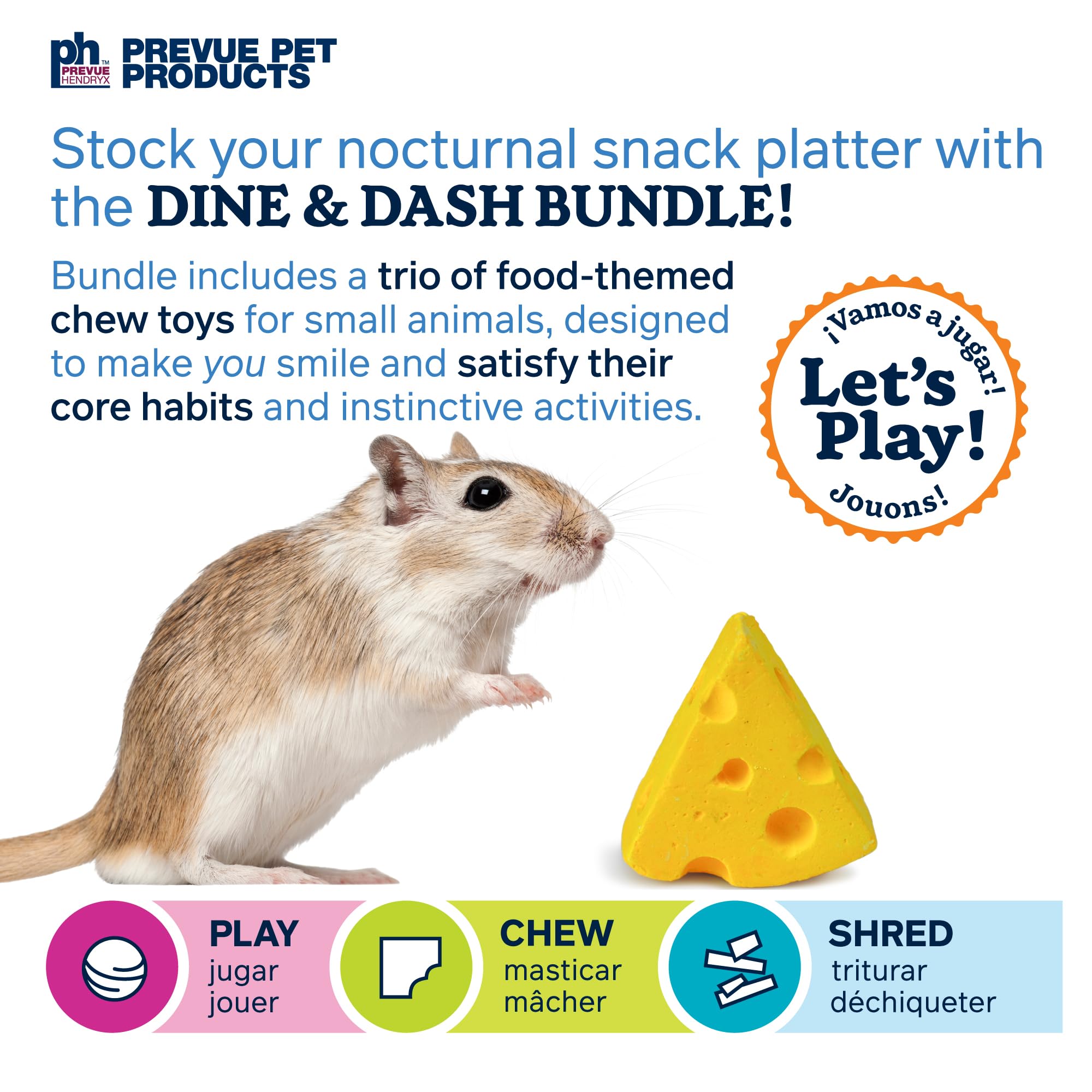 Prevue Pet Products Dine & Dash Small Animal Toy Bundle
