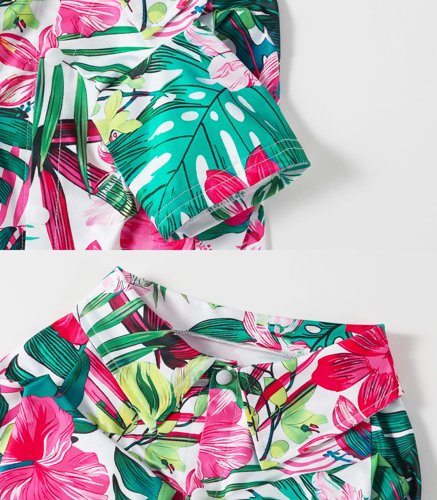 Pripre Hawaii Dog Shirt Colorful Flower Printed T-Shirt Breathable Cool Shirt Summer Beach Style Dog Clothes Medium And Large Do