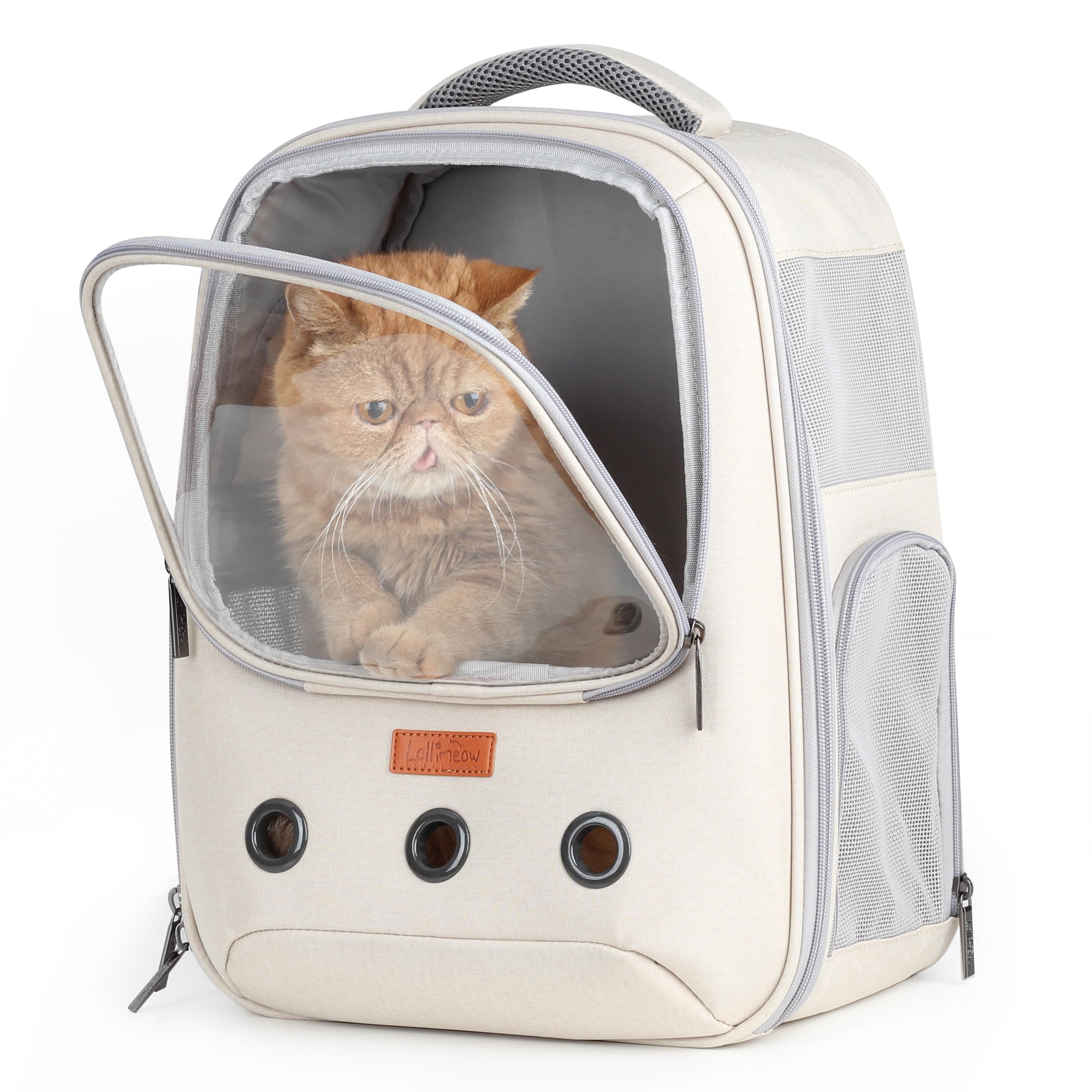 Lollimeow Pet Carrier Backpack, Bubble Backpack Carrier, Cats and Puppies,Airline-Approved, Designed for Travel, Hiking, Walking