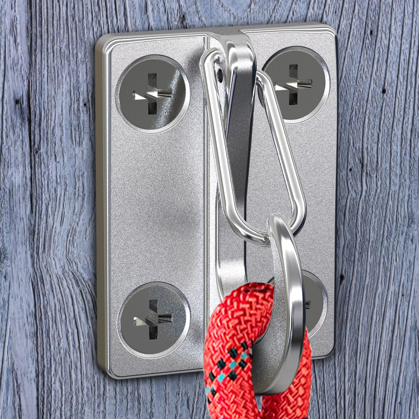 X-Tecokit-Wall Hook For Dog Leashes,Heavy Duty Stainless Steel Dog Chain Enclosed Parking Hook,Secure For Tie Out In Yard,Easy T