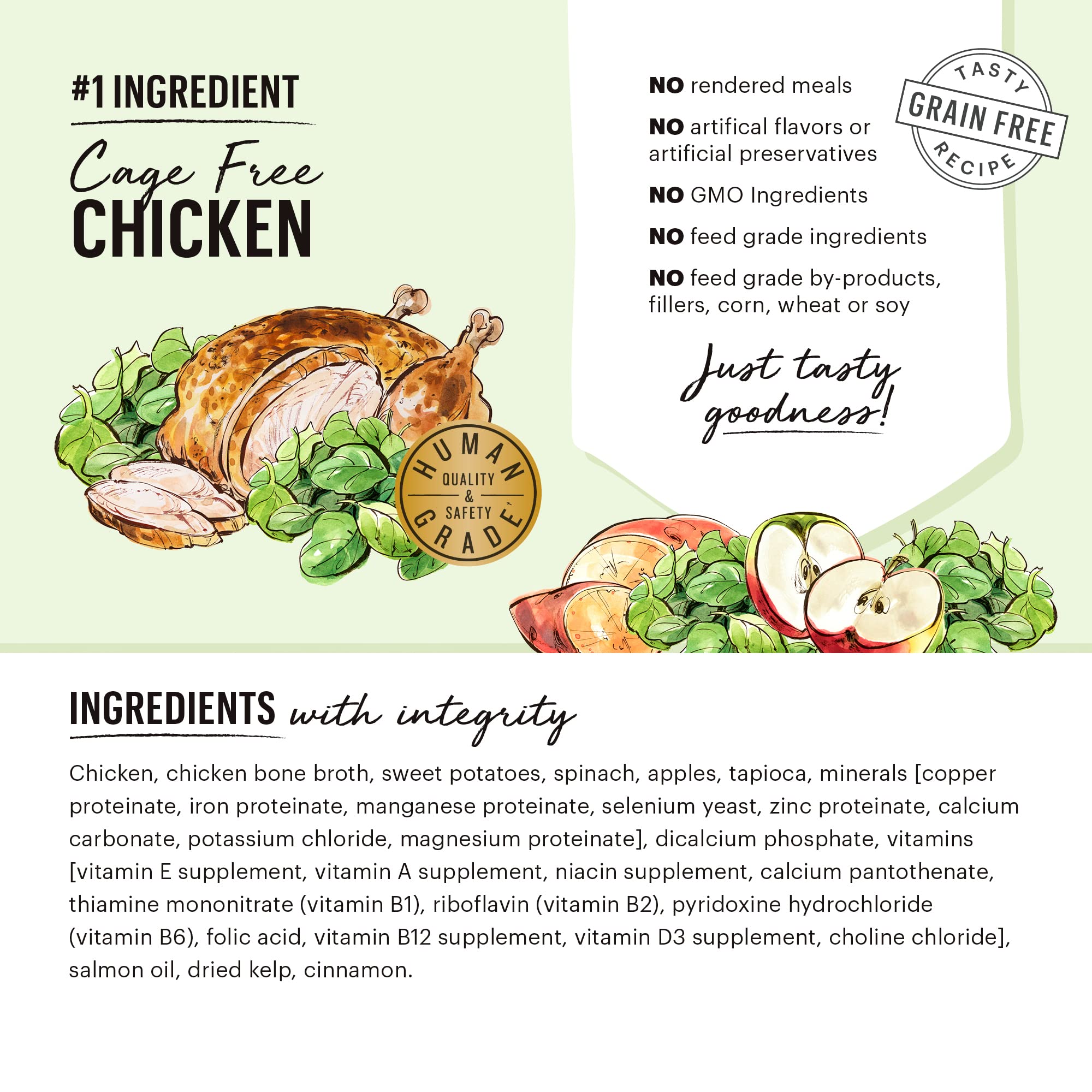 The Honest Kitchen Human Grade One Pot Stews Wet Dog Food - Slow Cooked Chicken Stew with Sweet Potato, Spinach & Apples, 10.5 O