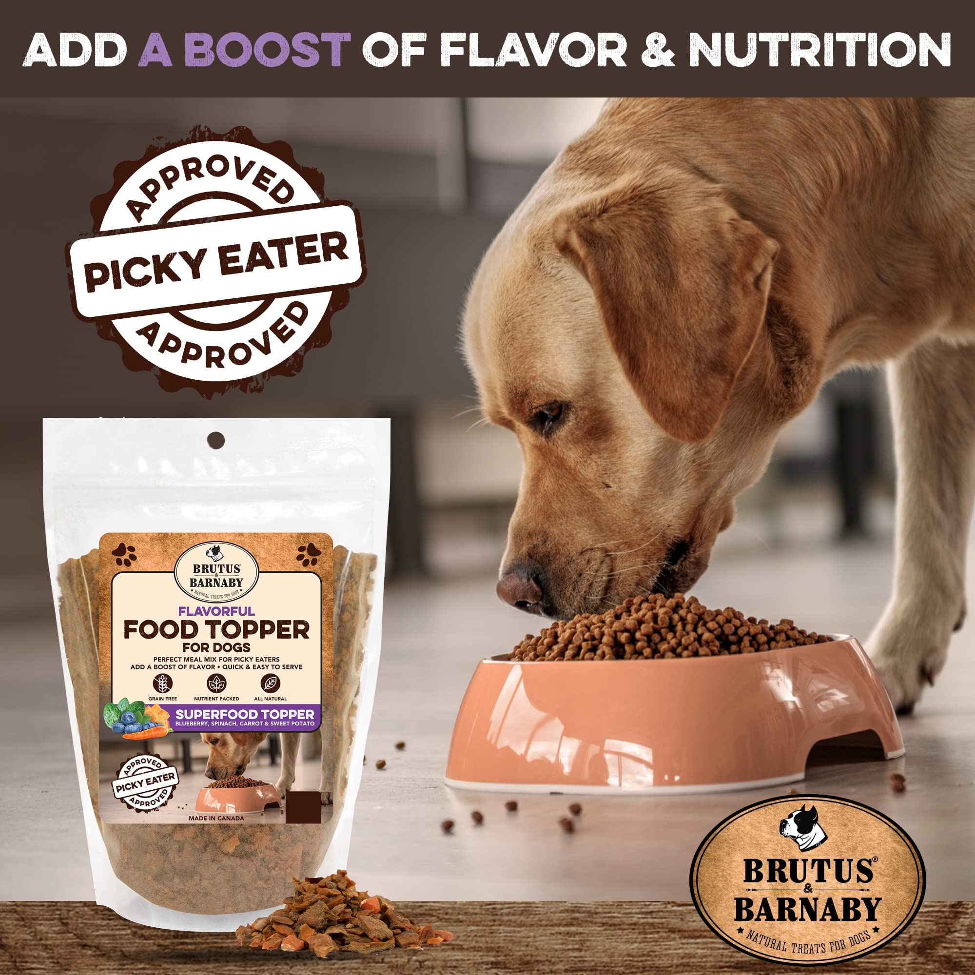 Dog Food Topper - Super Foods - Enhance Your Dogs Meal with This Healthy Vegan Flavor Packed Mix - Sprinkle On Dog Food Flavorin
