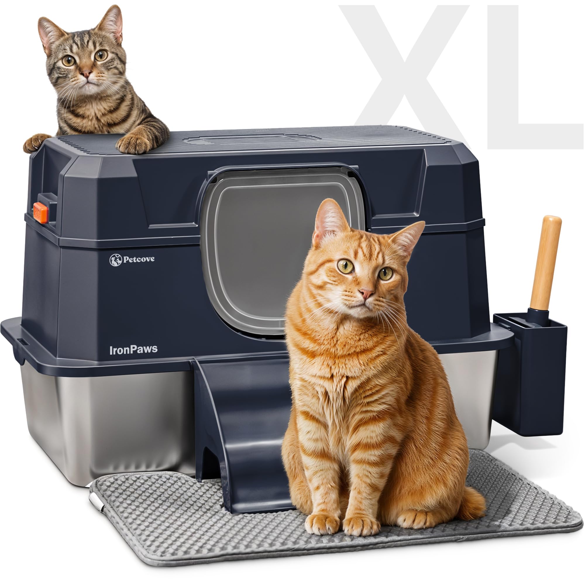 Stainless Steel Litter Box With Lid Stainless Steel Cat Liter Box Xl High Sides Metal Litter Box Large Kitty Liter Box Enclosed 
