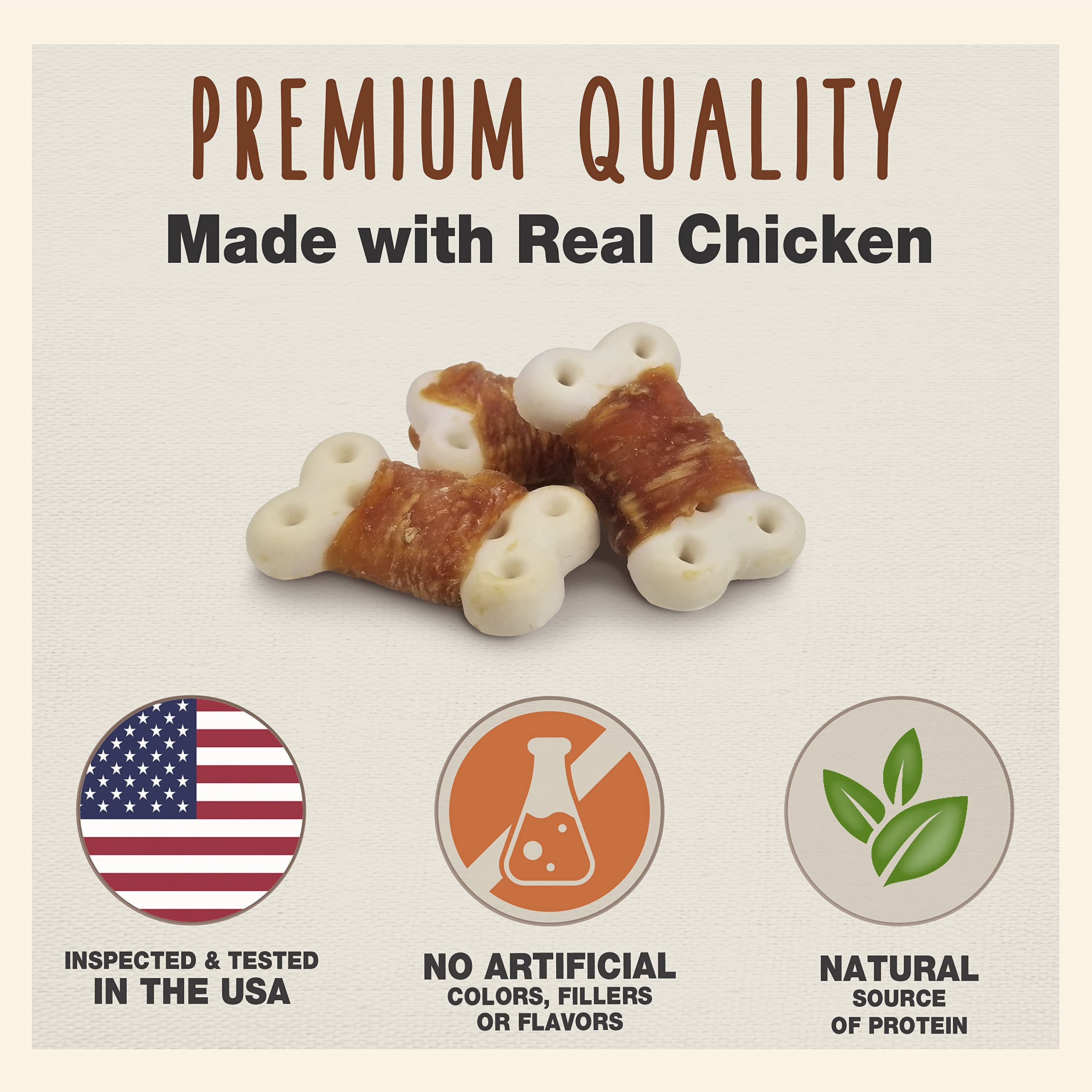 Cadet Gourmet Chicken Wrapped Biscuit Dog Treats, 14 oz, Training Treats for Small & Large Dogs, Inspected & Tested in USA