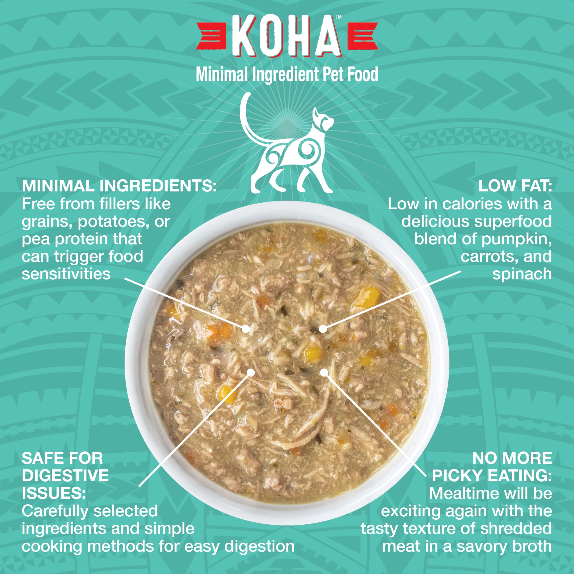 KOHA Pure Shreds Duck Entr  e for Cats, Single Meat High Protein Wet Cat Food, 5.5oz Cans (Pack of 12)