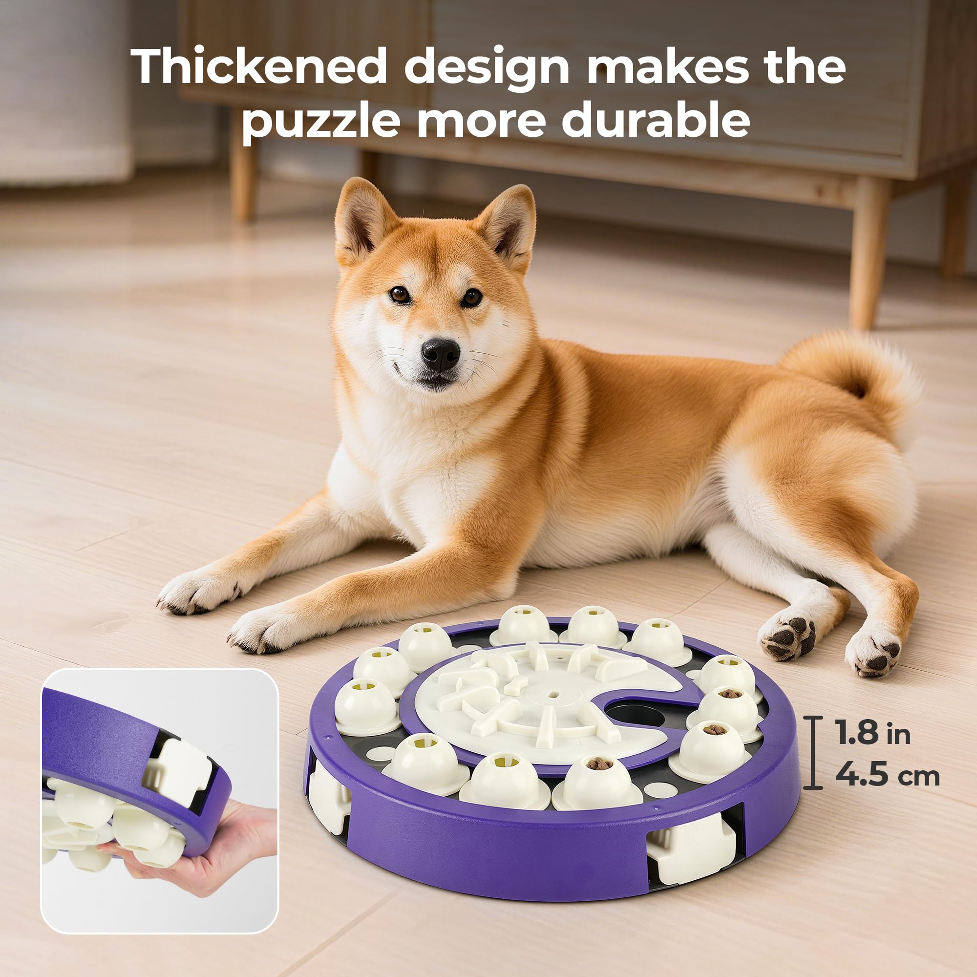 Dog Puzzle Toys 3 Levels, Interactive Cognitive Toy for Smart Dogs, Food Puzzles Game for IQ Training Brain Mental Stimulation,
