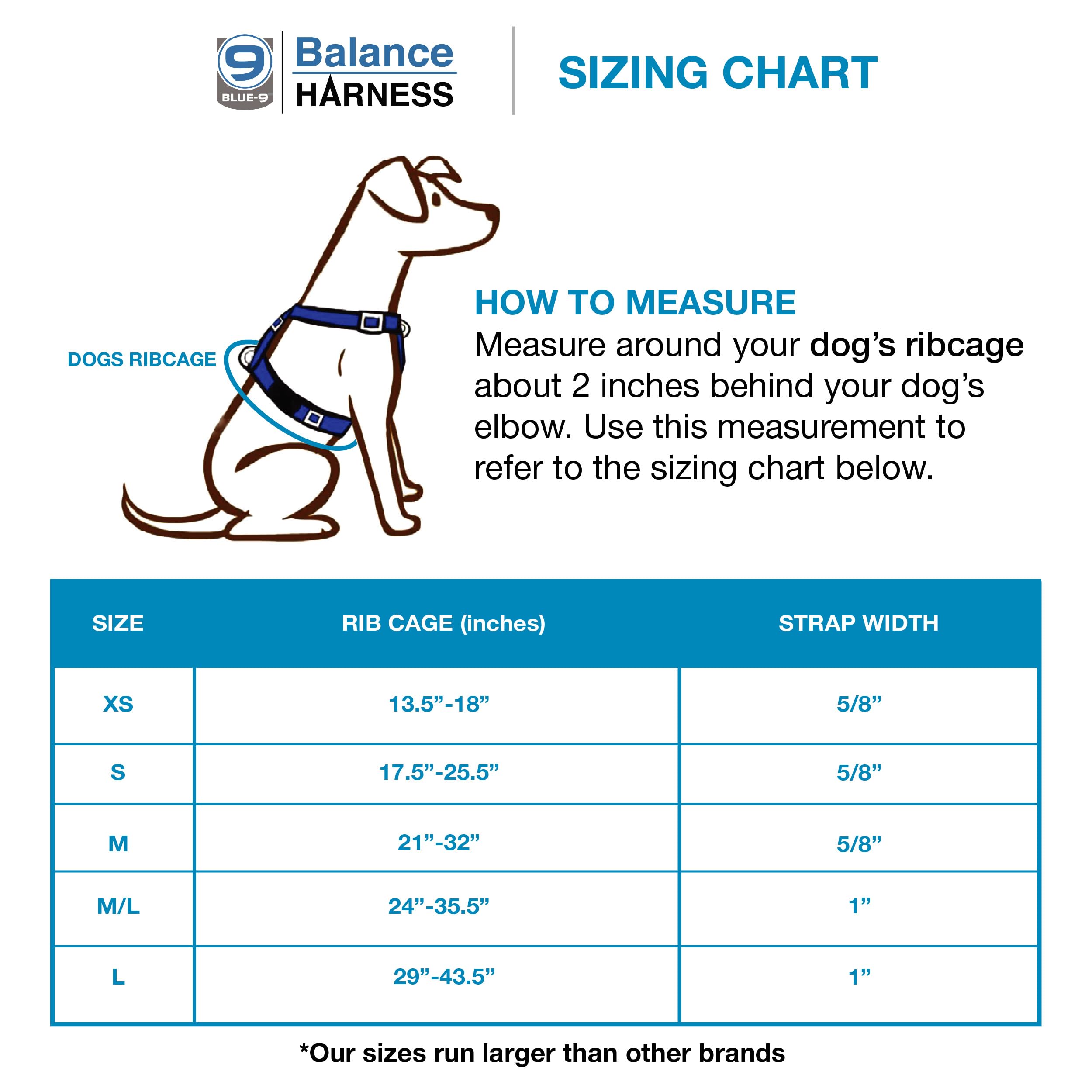 Blue-9 Buckle-Neck Balance Harness, Fully Customizable Fit No-Pull Harness, Ideal For Dog Training And Obedience, Made In The Usa, Black, Large