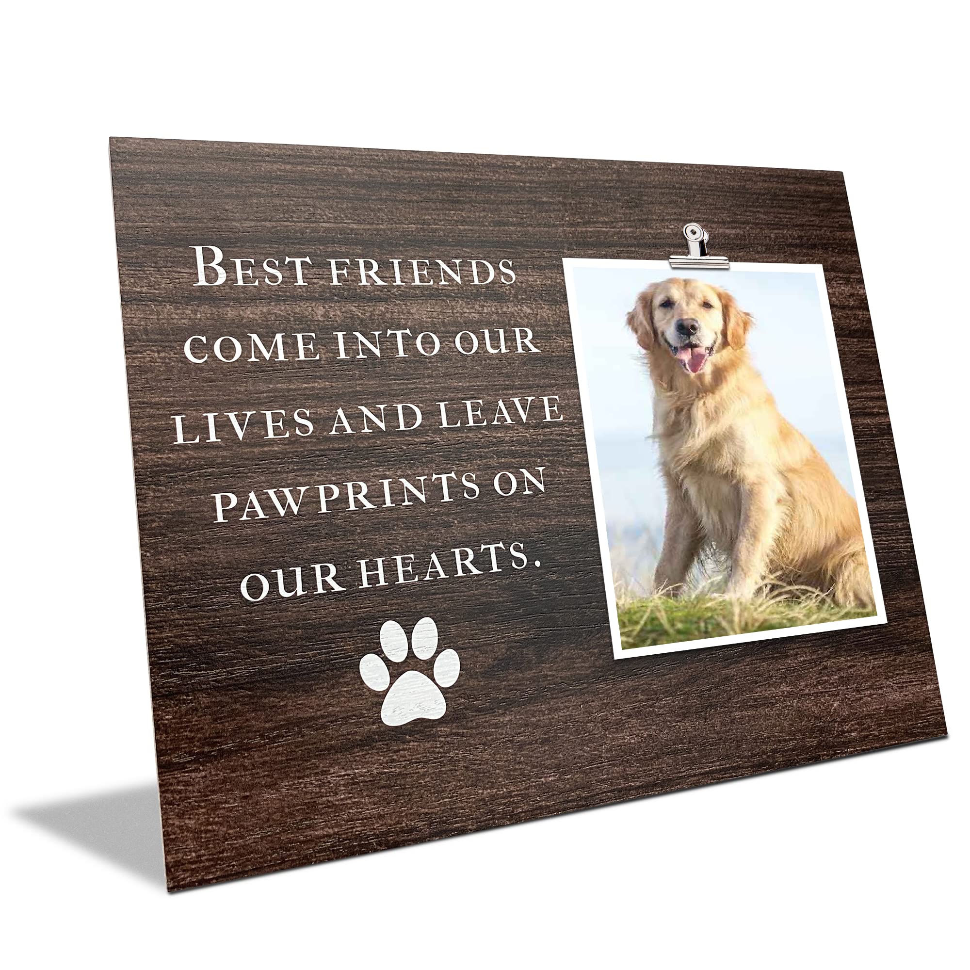 Pet Memorial Picture Clip Frame Holds 4X6 Photo - Dog/Cat Memorial Gifts, Pet Loss Gifts, Dog Sympathy/Remembrance Gift, In Lovi