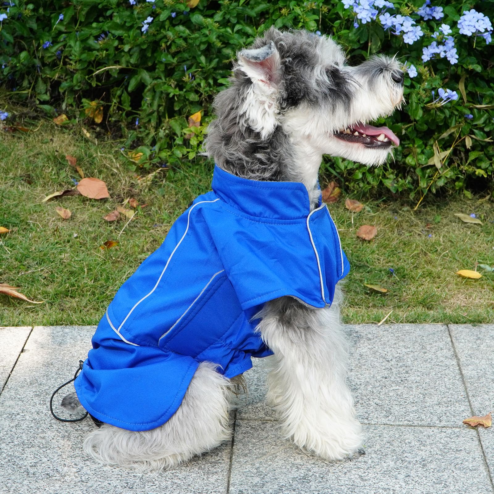 MIGOHI Dog Winter Jacket - Waterproof Fleece Lining Coat for Large Dogs, 4XL, Blue