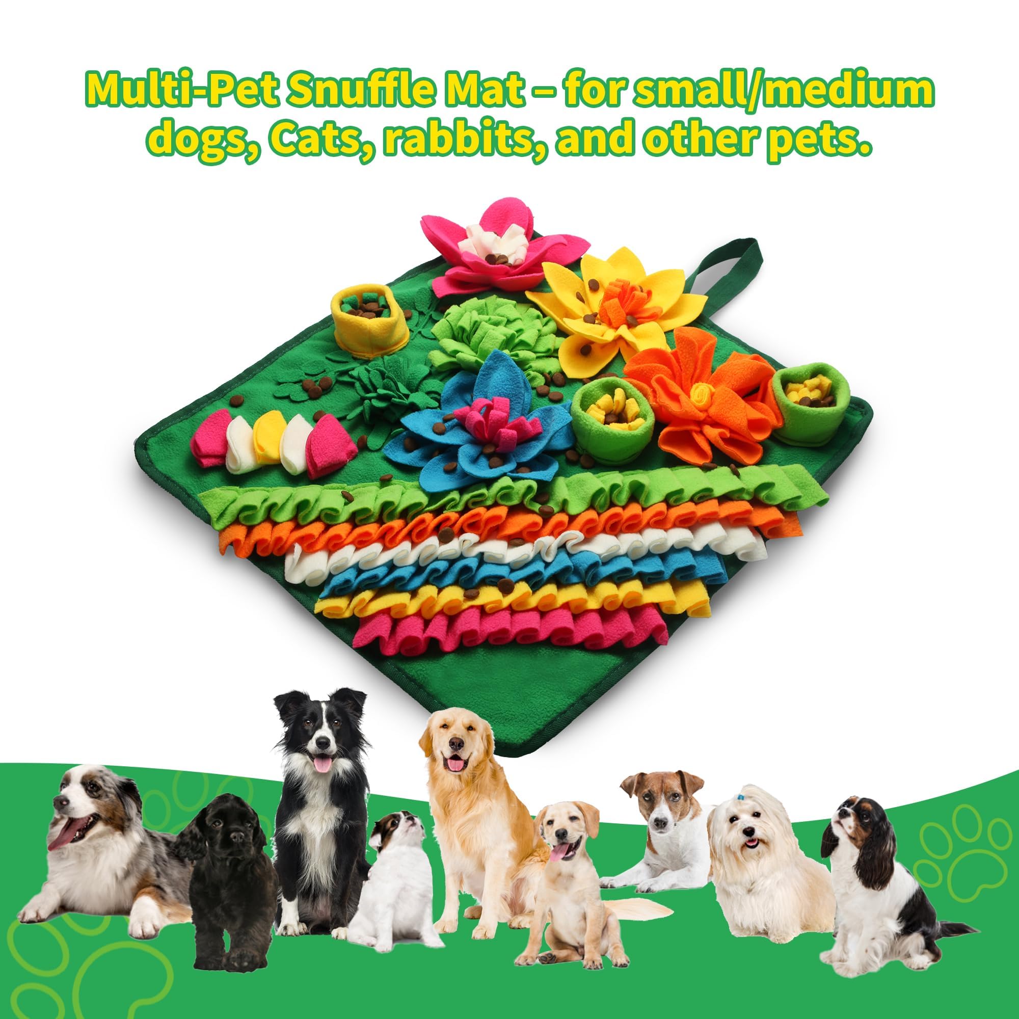 Banlangen Snuffle Mat for Dogs - Christmas Dog Interactive Puzzle Toy for Mental Stimulation, Anxiety Relief & Slow Feeding, Fun