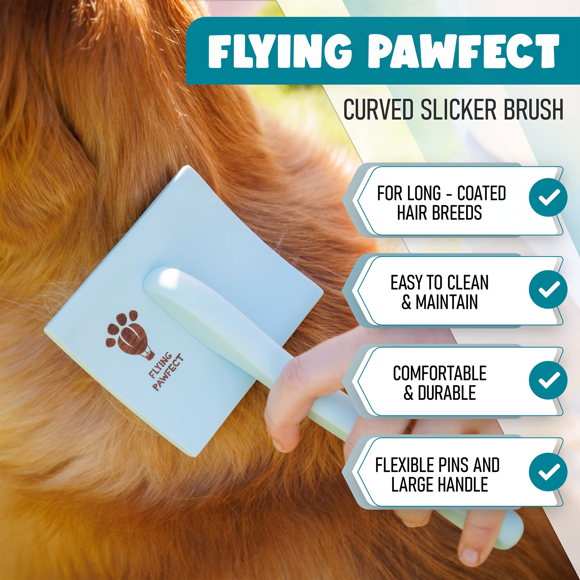 Pet Slicker Brush With Soft Massage Grooming Stainless Steel Pins - Slide This Universal Miracle Coat Slicker Brush For Dematting, Shedding Fur, And Undercoat - Ideal Gift For Professional Pet Groomer
