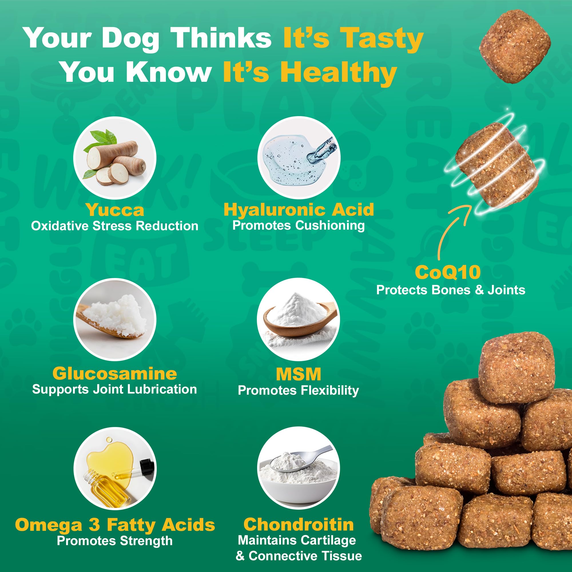 Doggie Dailies Glucosamine for Dogs - Joint Supplement for of All Breeds & Sizes - Hip and Joint Supplement - Premium Glucosamin