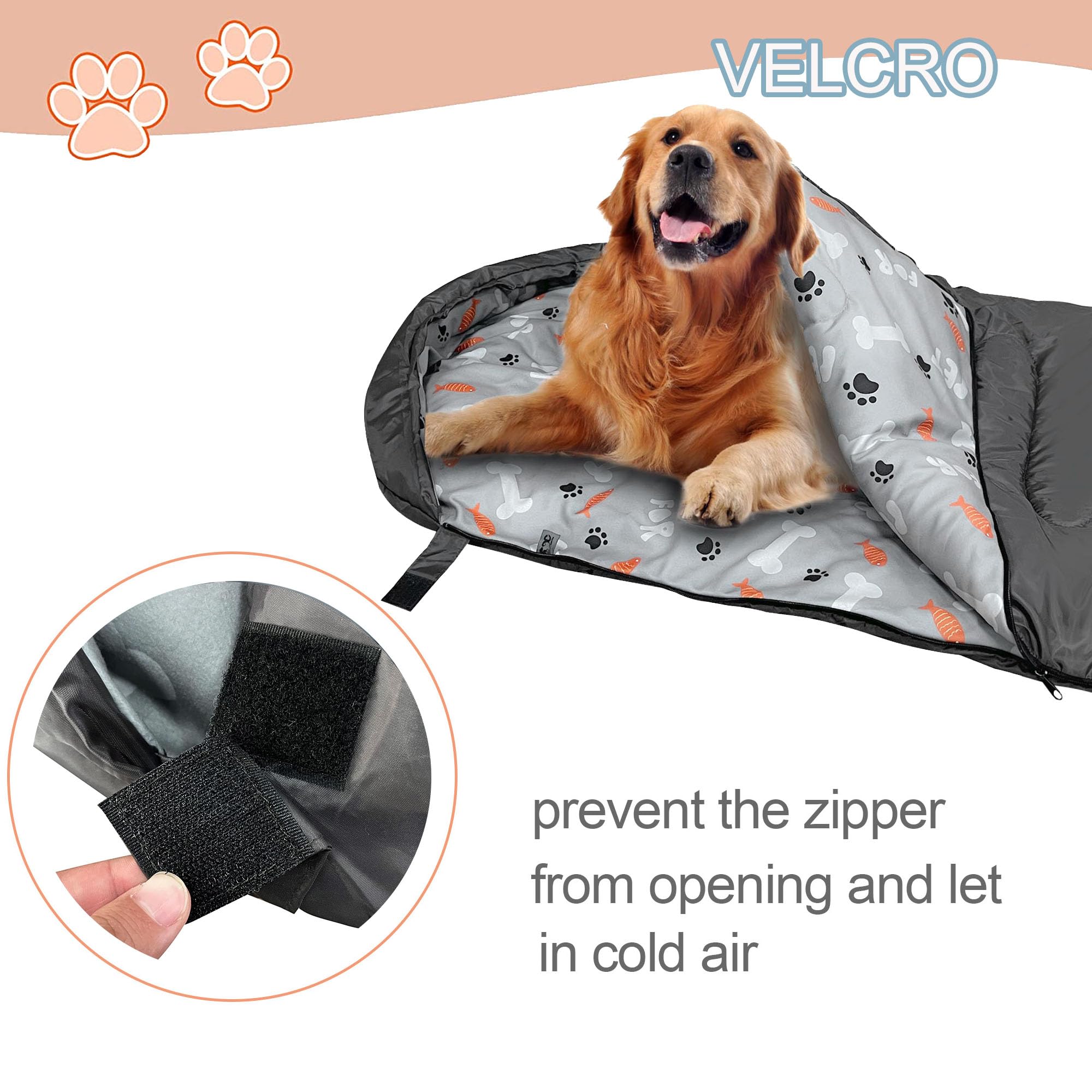 GeerDuo Dog Sleeping Bag, Waterproof & Packable Dog Bed Mat, Grey, Sizes Small/Medium/Large, Ideal for Travel & Camping