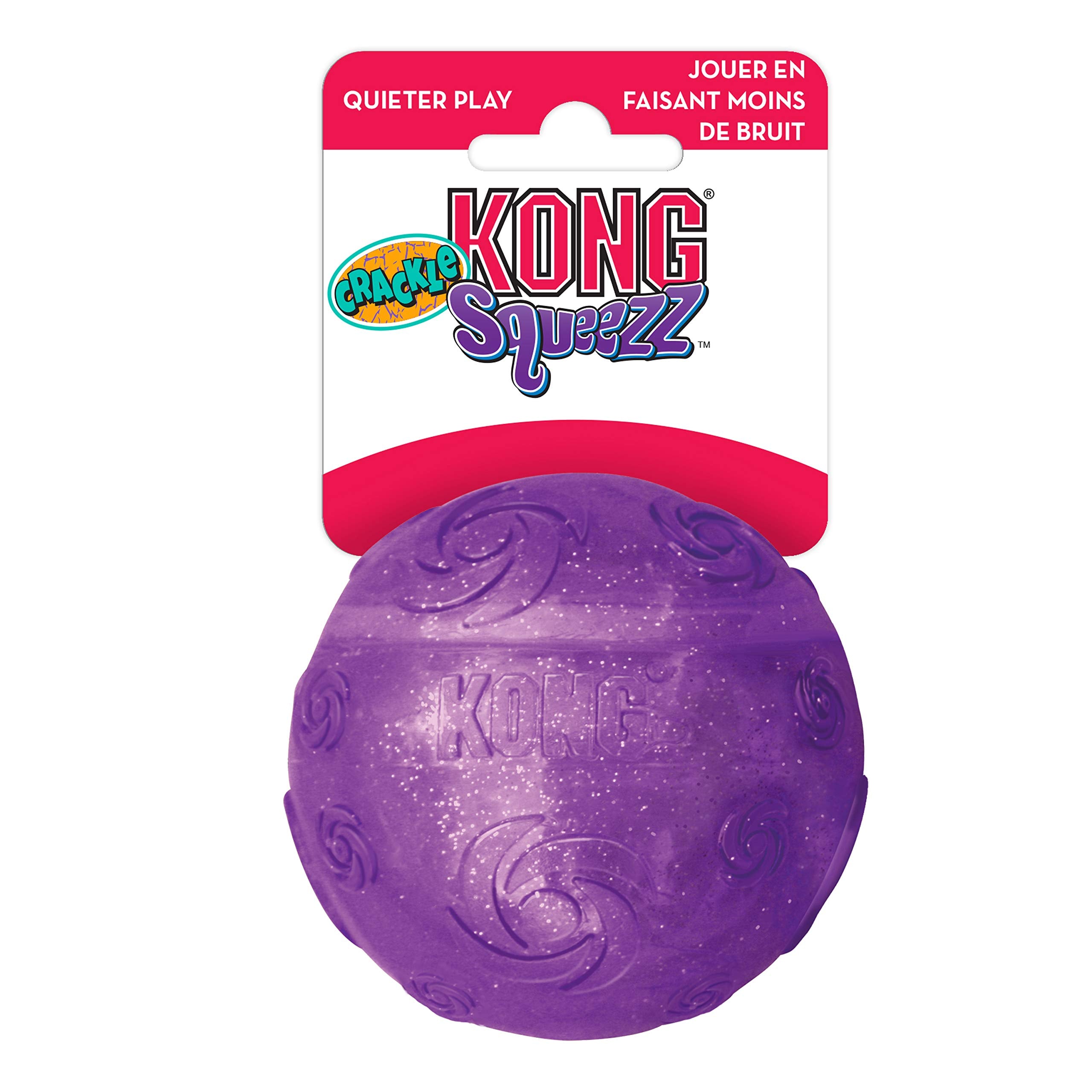 Kong Squeezz Crackle Ball, Medium, Colors May Vary