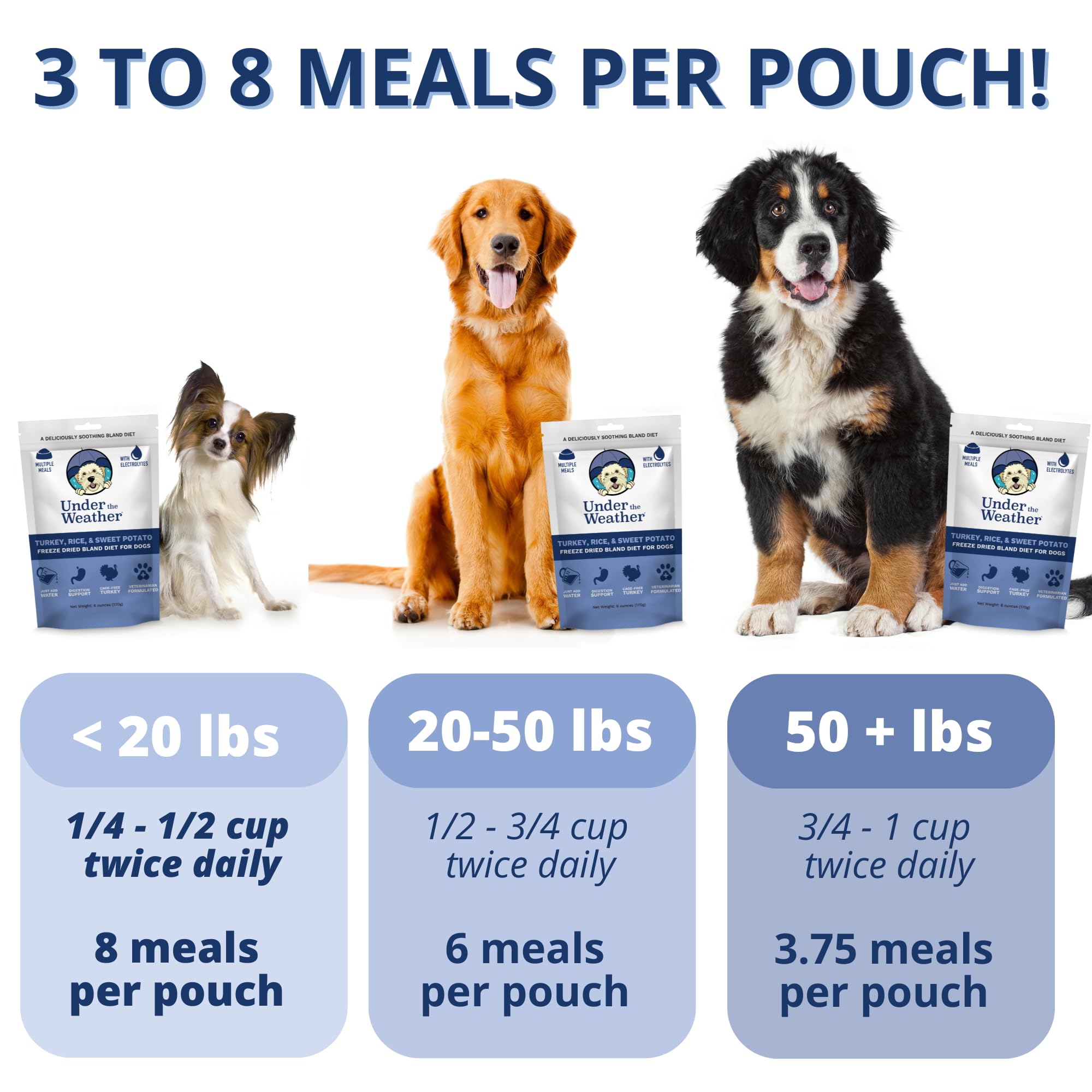 Under the Weather Bland Diet for Dogs | Easy to Digest for Sick Dogs |Always Be Ready| Contains Electrolytes - All Natural Freez