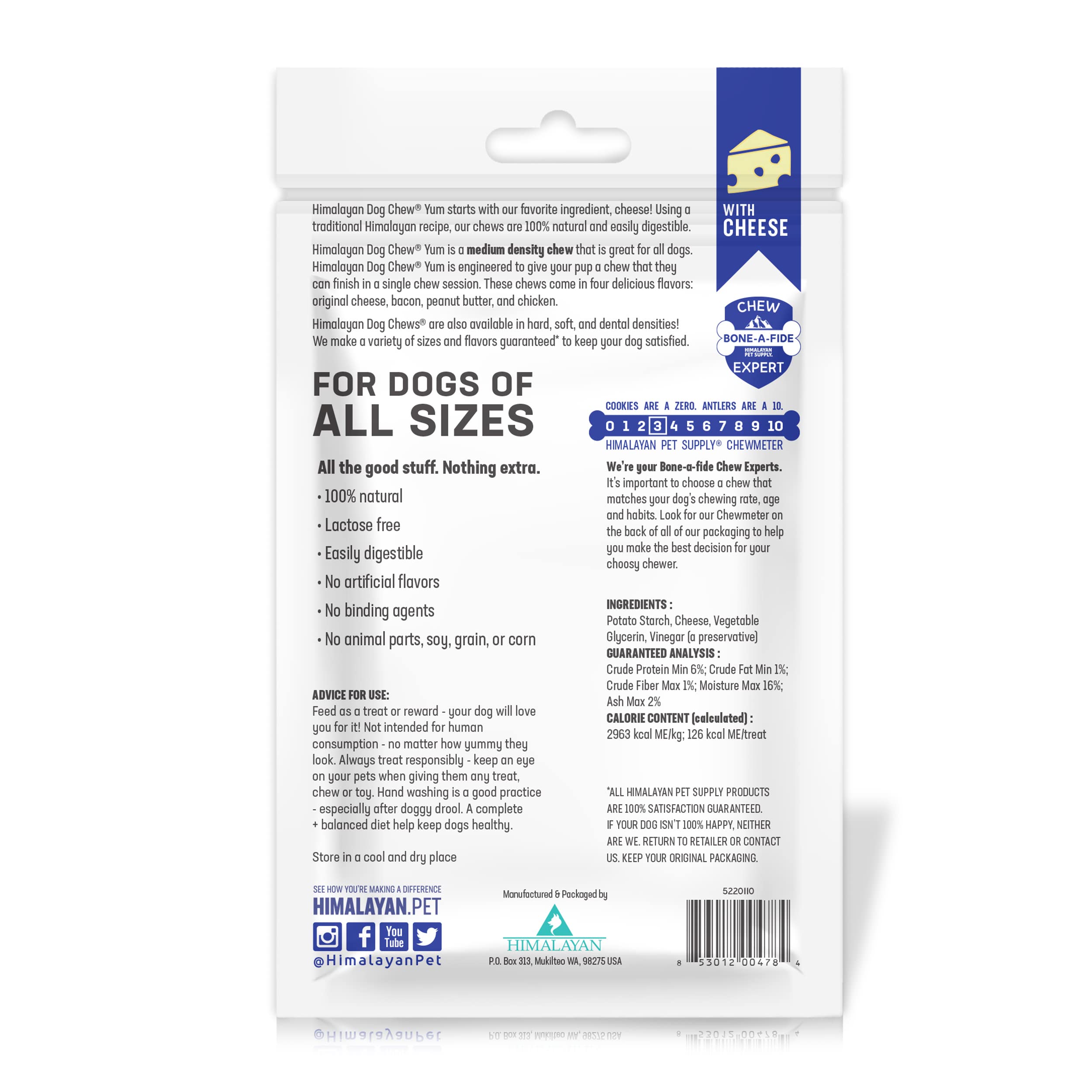 Himalayan Dog Yaky Yum Cheese 6.5 Oz..