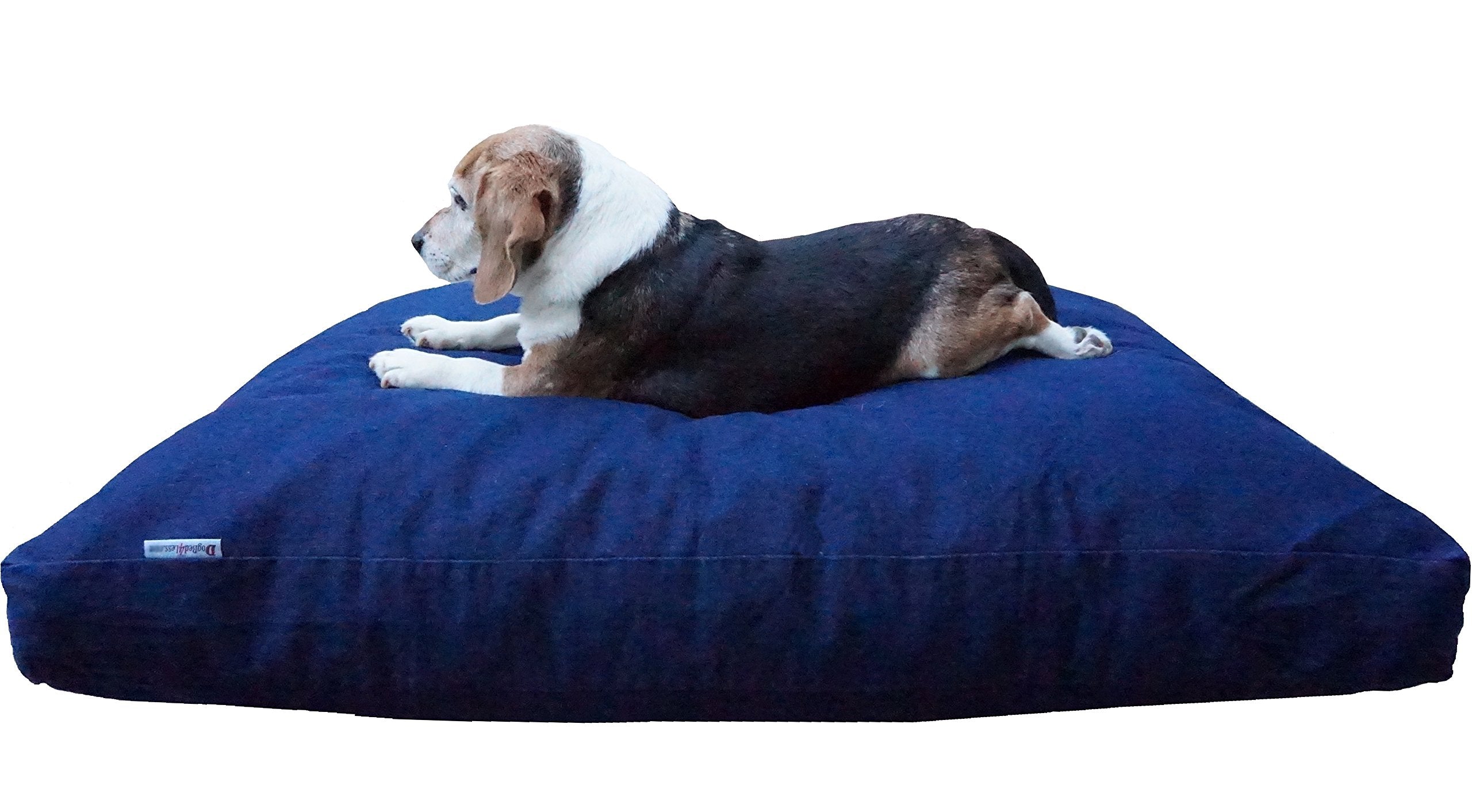 Dogbed4Less Memory Foam Dog Bed For Small To Medium Dogs, Waterproof Lining And Machine Washable Durable Pet Bed Denim Cover 37X