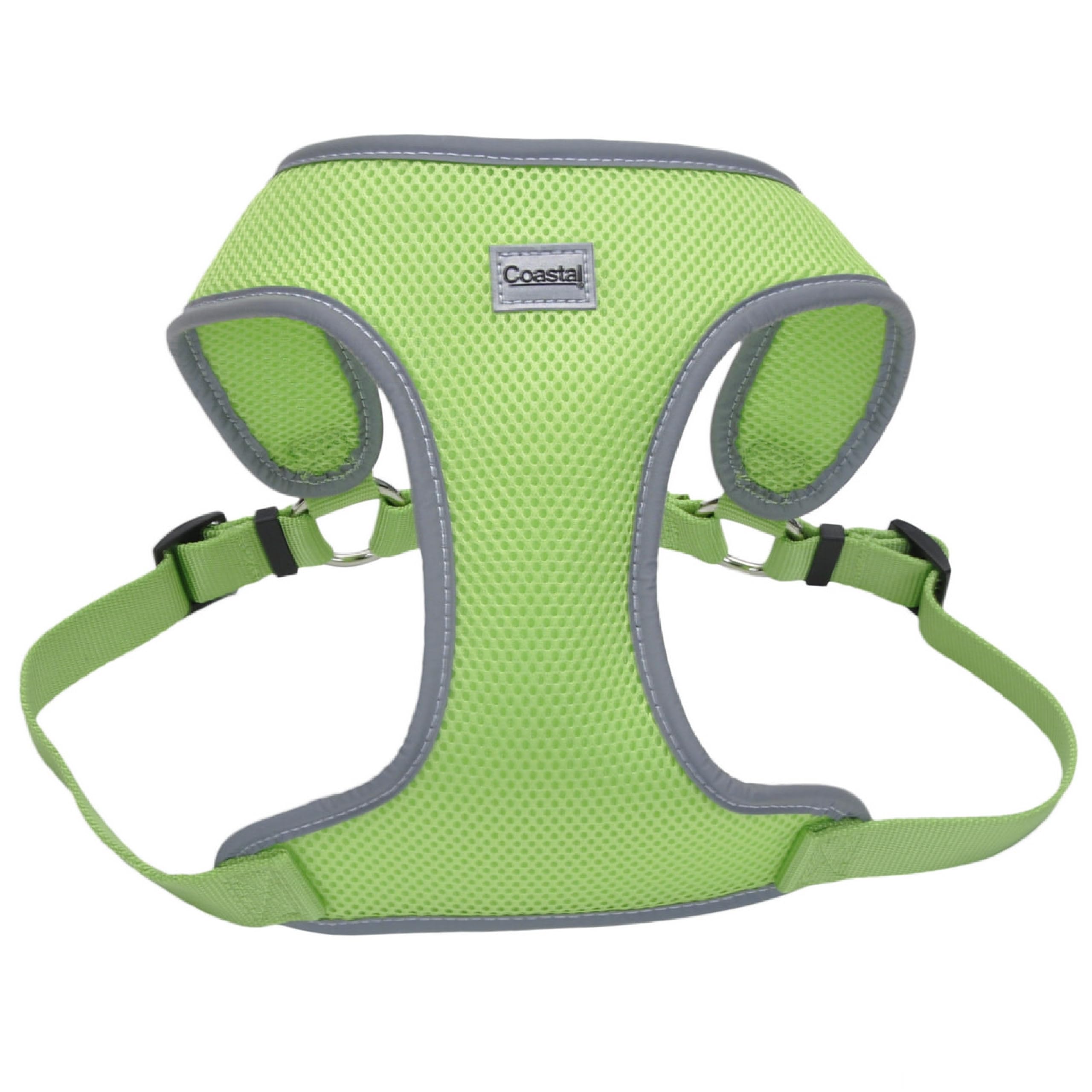 Coastal Pet Comfort Soft Reflective Wrap Adjustable Dog Harness - No-Pull Dog Harness For Small & Large Dogs - Lime - 5/8'' X 19