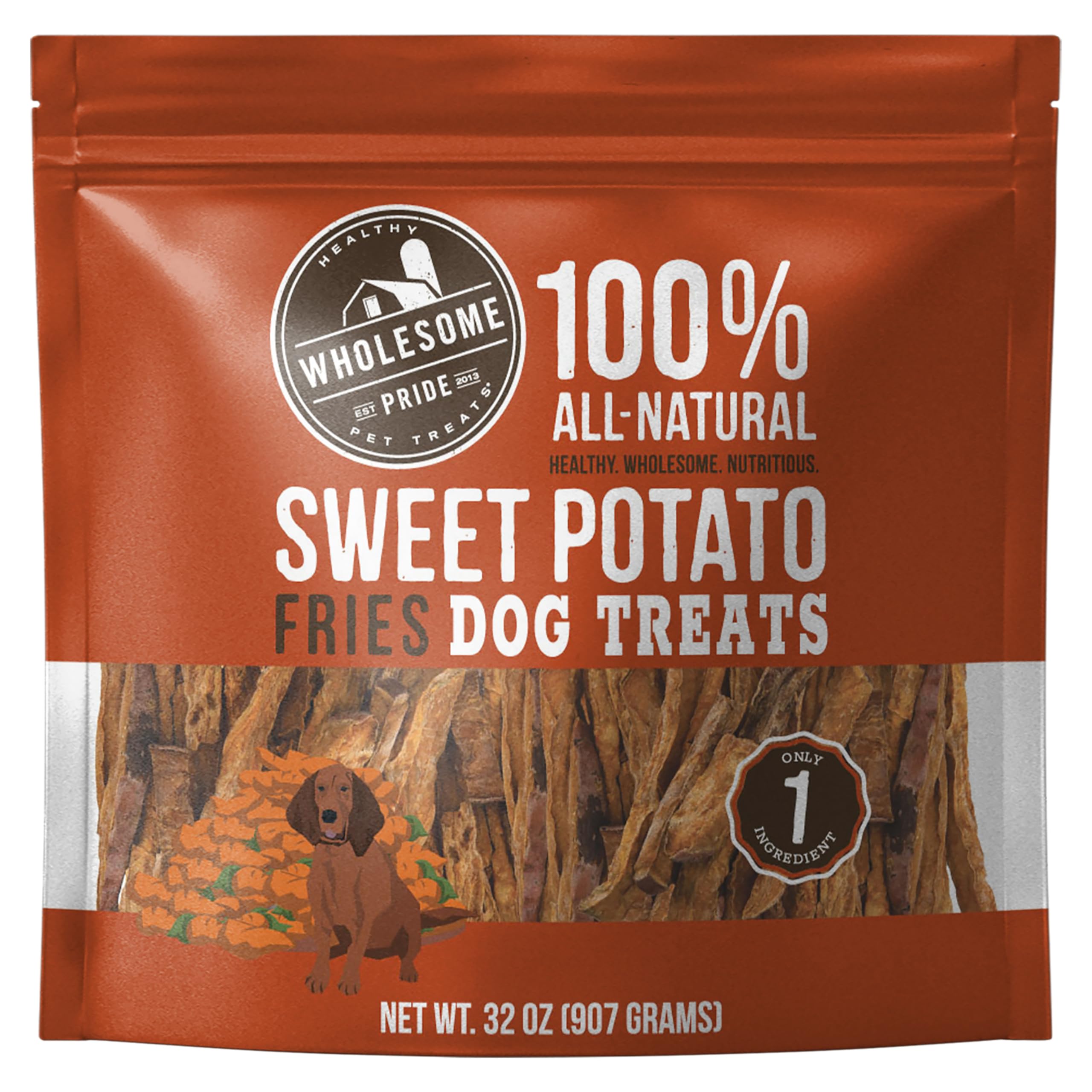 Wholesome Pride Sweet Potato Fries All-Natural Single Ingredient Dog Treats, 32 Oz