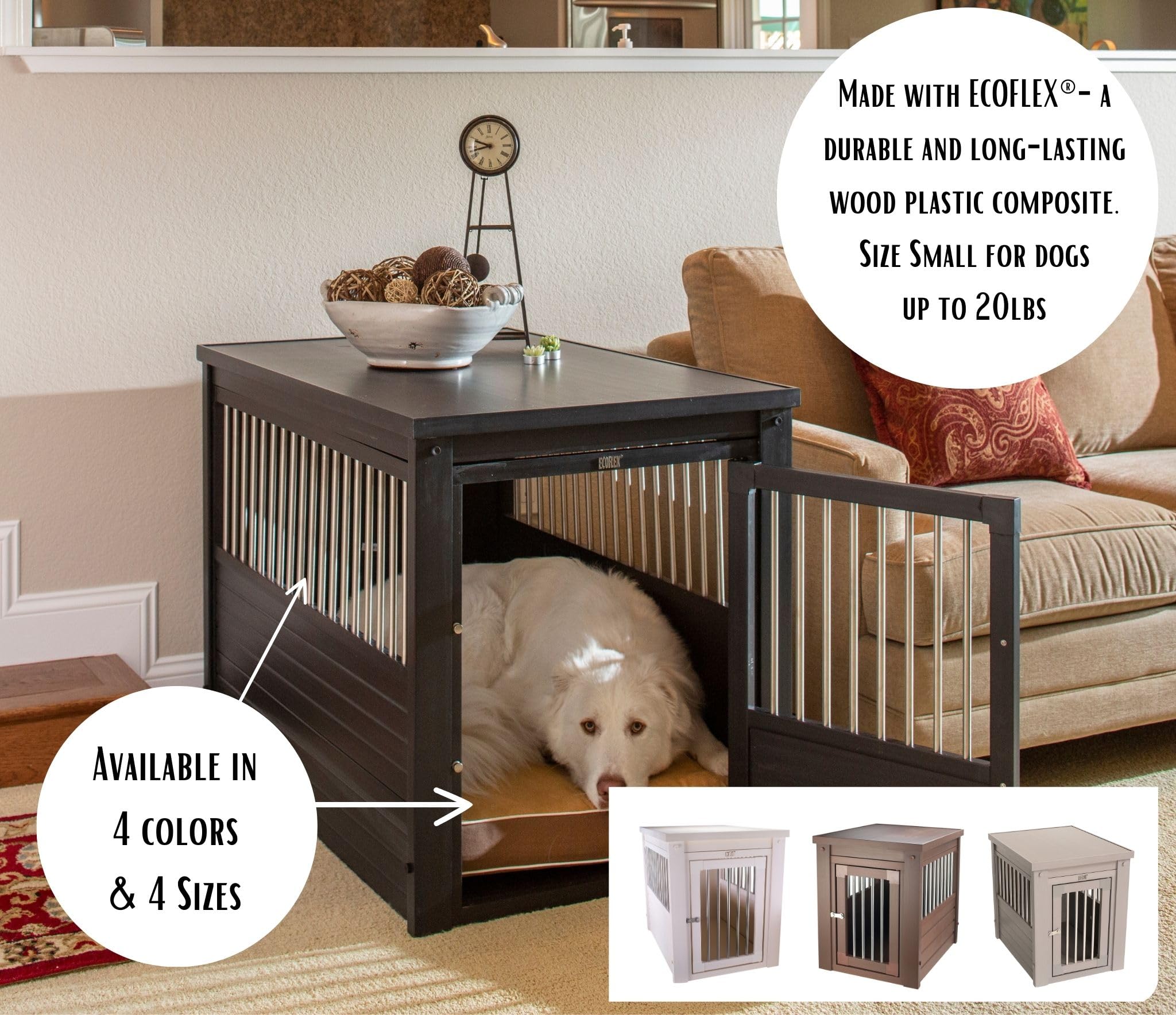 New Age Pet Ecoflex Pet Crate/End Table, X-Large, Russet