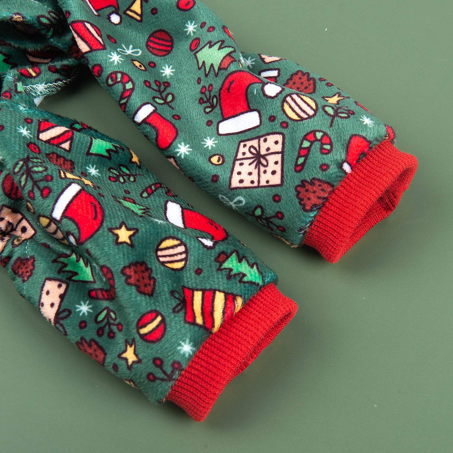 Cutebone Dog Pajamas Christmas Clothes Pjs For Small Dogs Shirts P111M