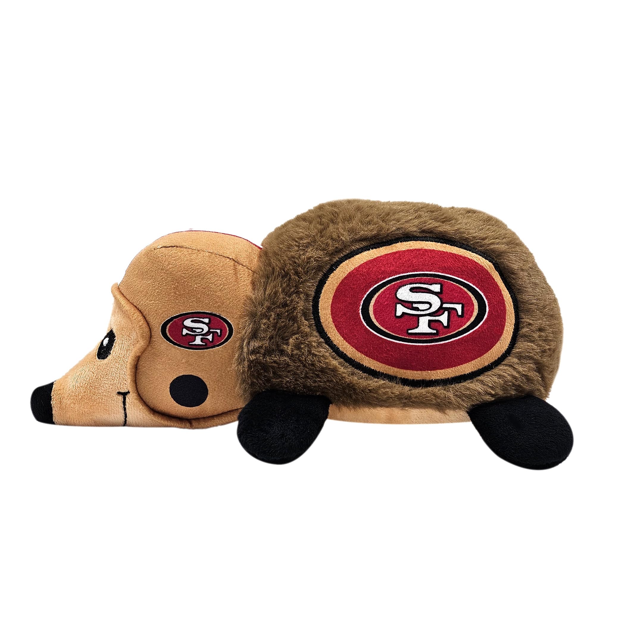 Nfl San Francisco 49Ers Plush Hedgehog Toy For Dogs & Cats, Cool Soft Pet Toy For Fun And Interactive Play, Dog Chew Toy With Sq
