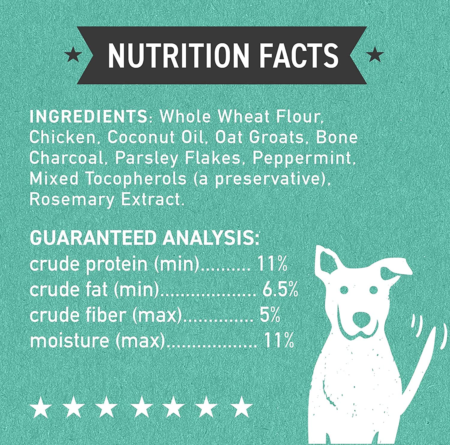 Cloud Star Wag More Bark Less Crunchy Dental Dog Treats, Chicken, Bone Charcoal, Parsley & Mint, 14 oz. Box