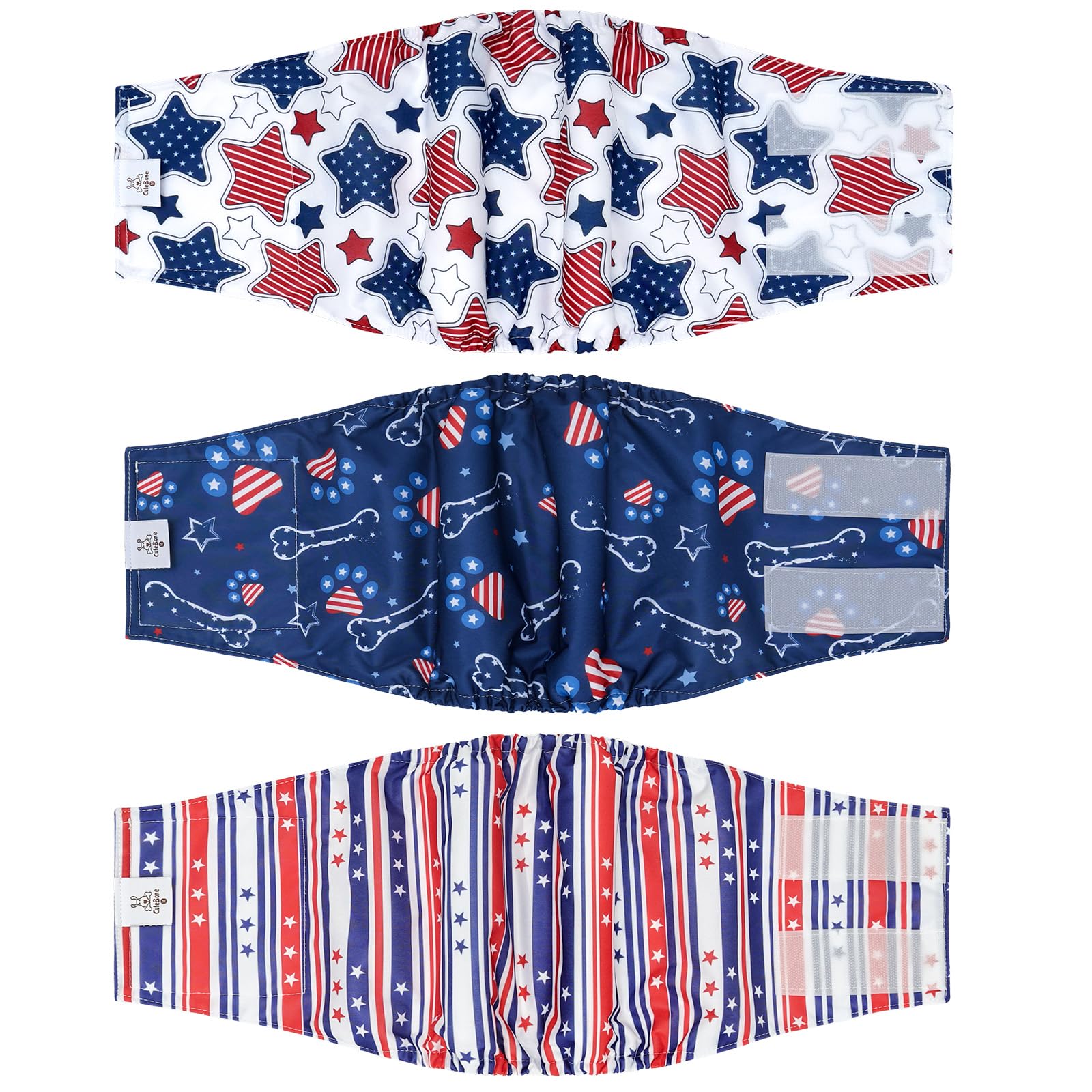 Cutebone Dog Diapers Male Belly Bands 3 Pack For Male Dogs Reusable Puppy Wraps Dm66Xs