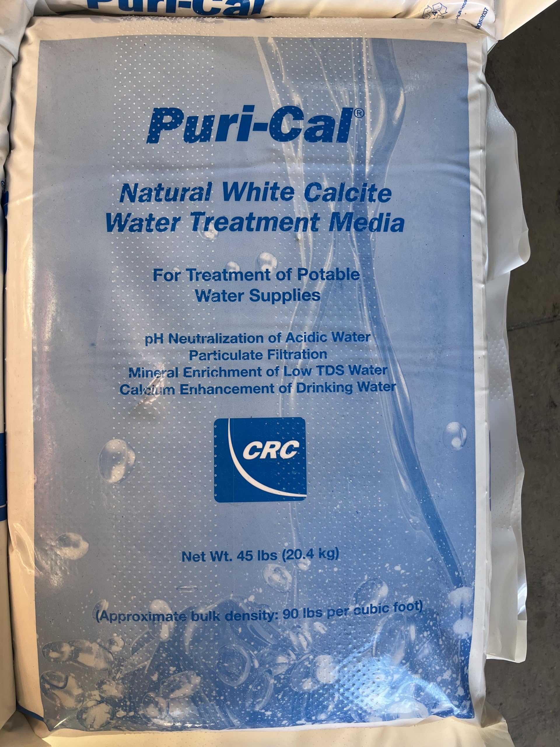 Calcite Filter Media ph Acid Neutralizer Tanks 1/2 c ft