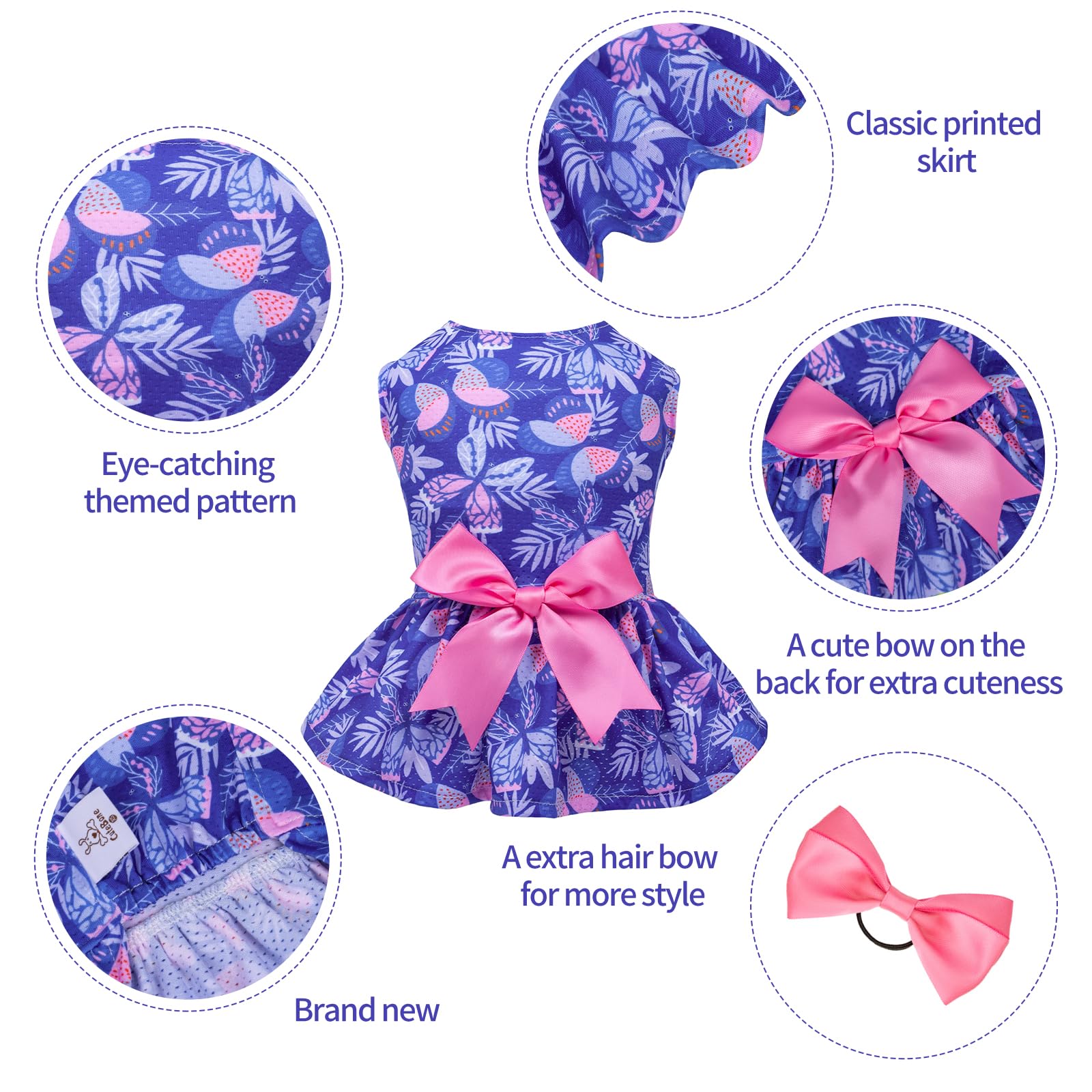 Cutebone Dog Mesh Dress Puppy Sundress Pet Outfit Summer Fashion For Small Dogs Girl Cat Clothes Bf25S